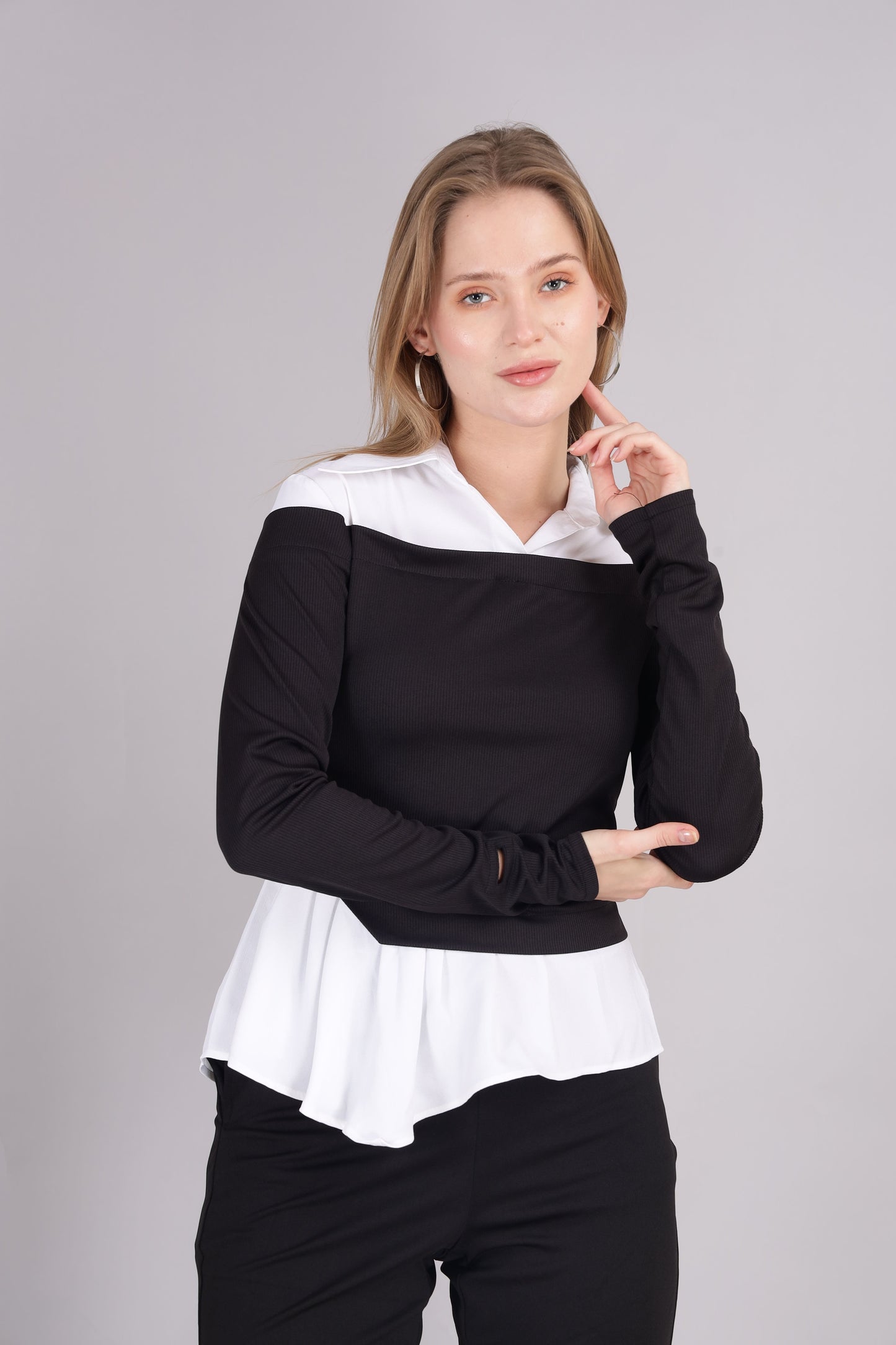 Black and white Dual Shirt