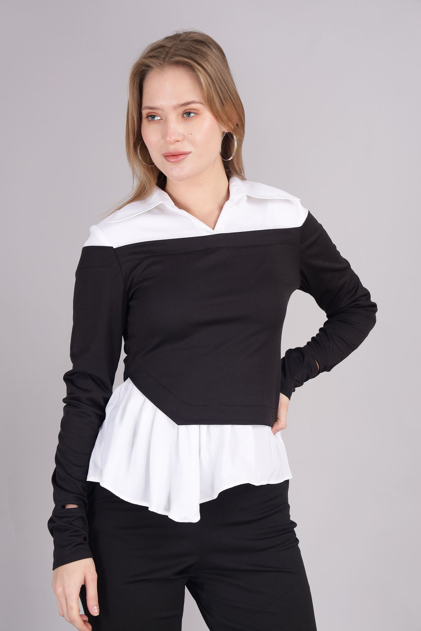 Black and white Dual Shirt