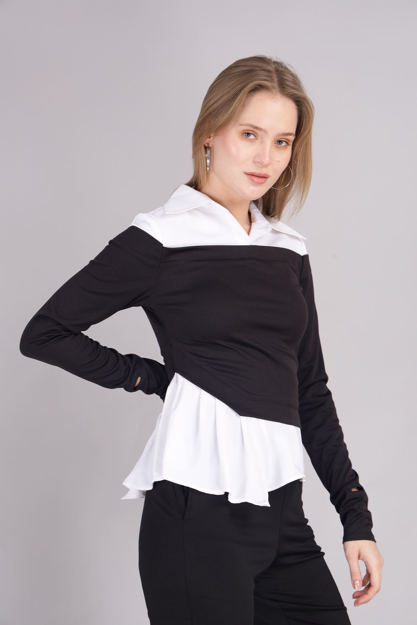 Black and white Dual Shirt