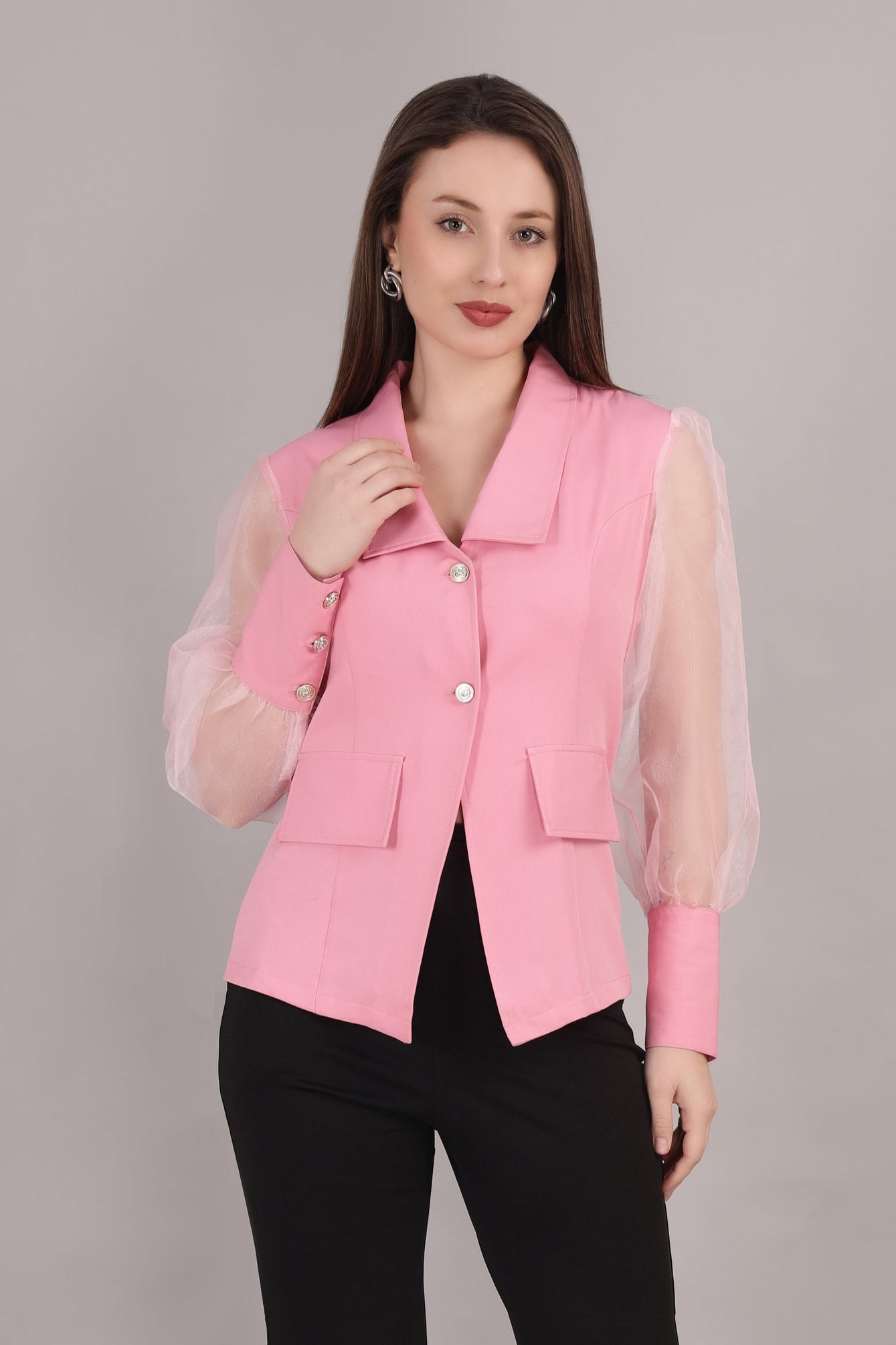 Pink Organza Jacket