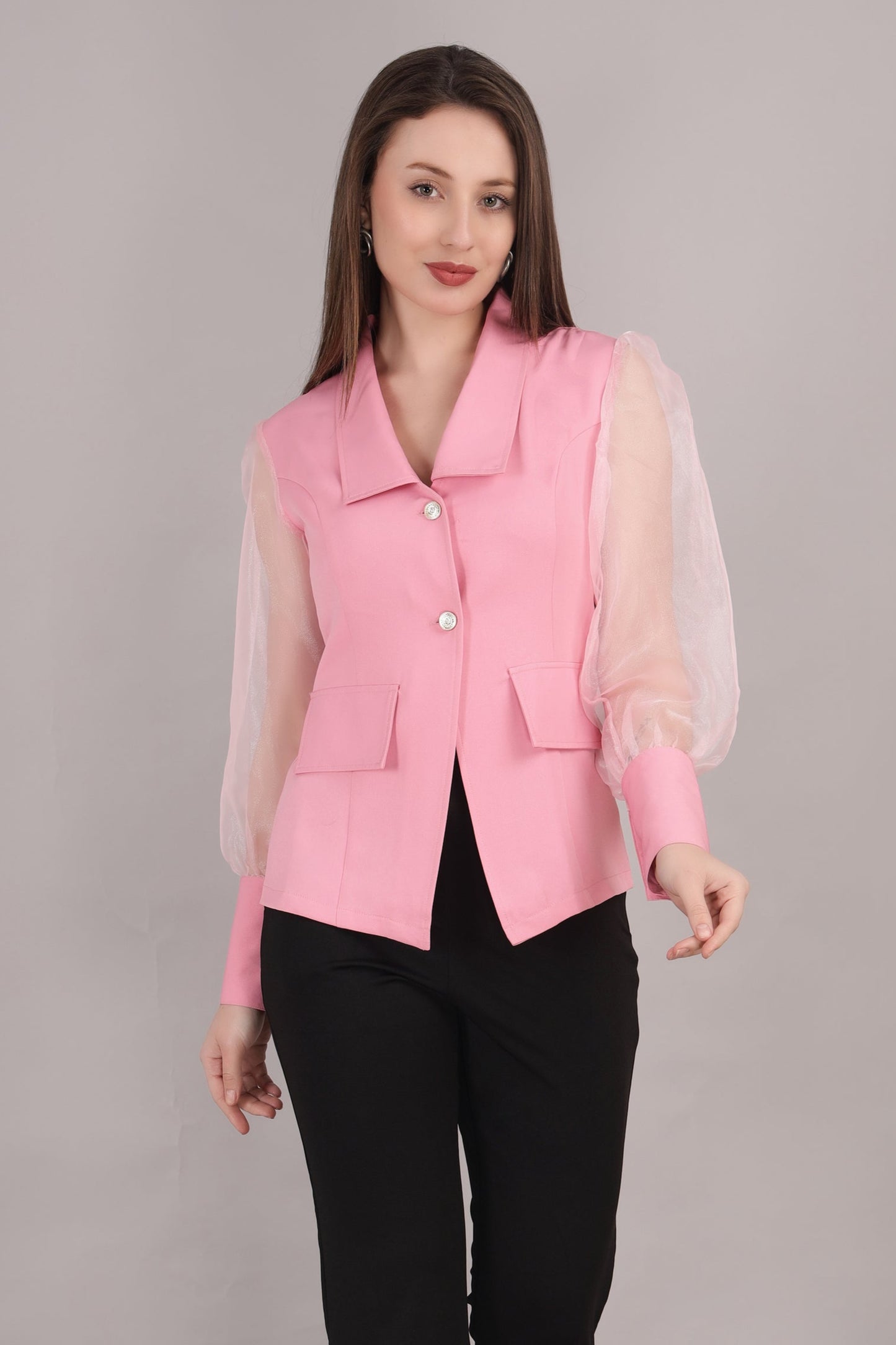 Pink Organza Jacket
