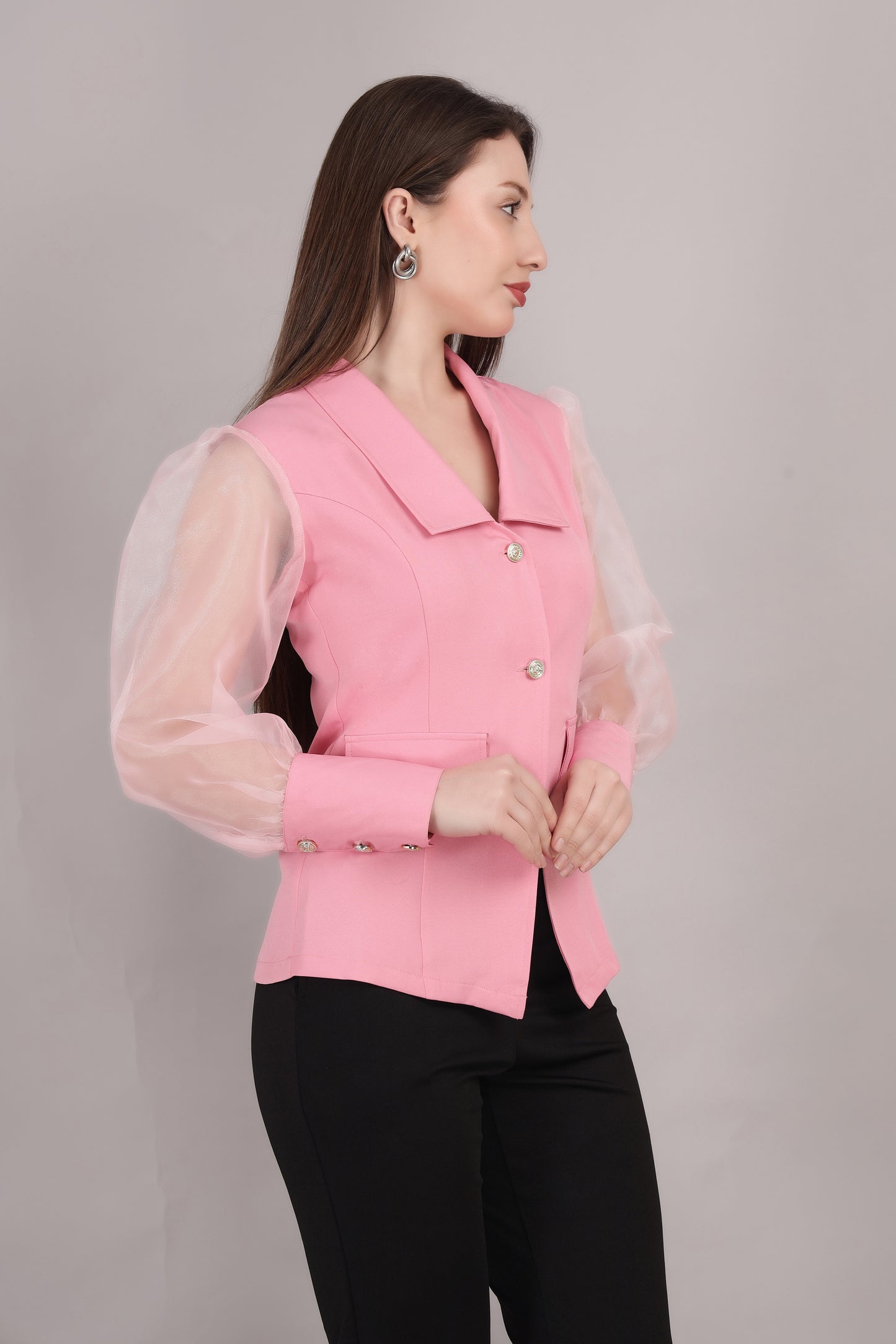 Pink Organza Jacket