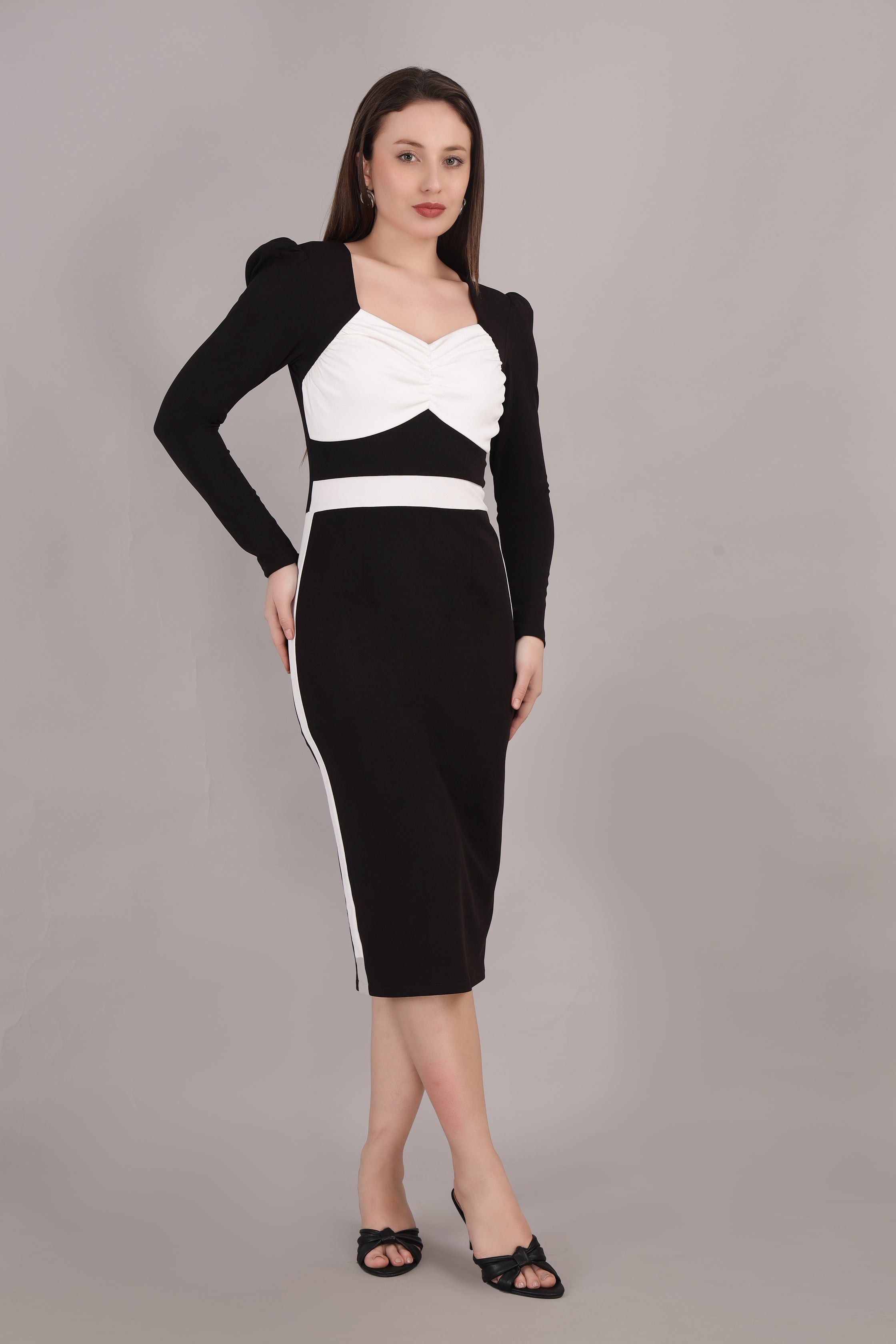 Black & White Bodycon Dress – Misverse