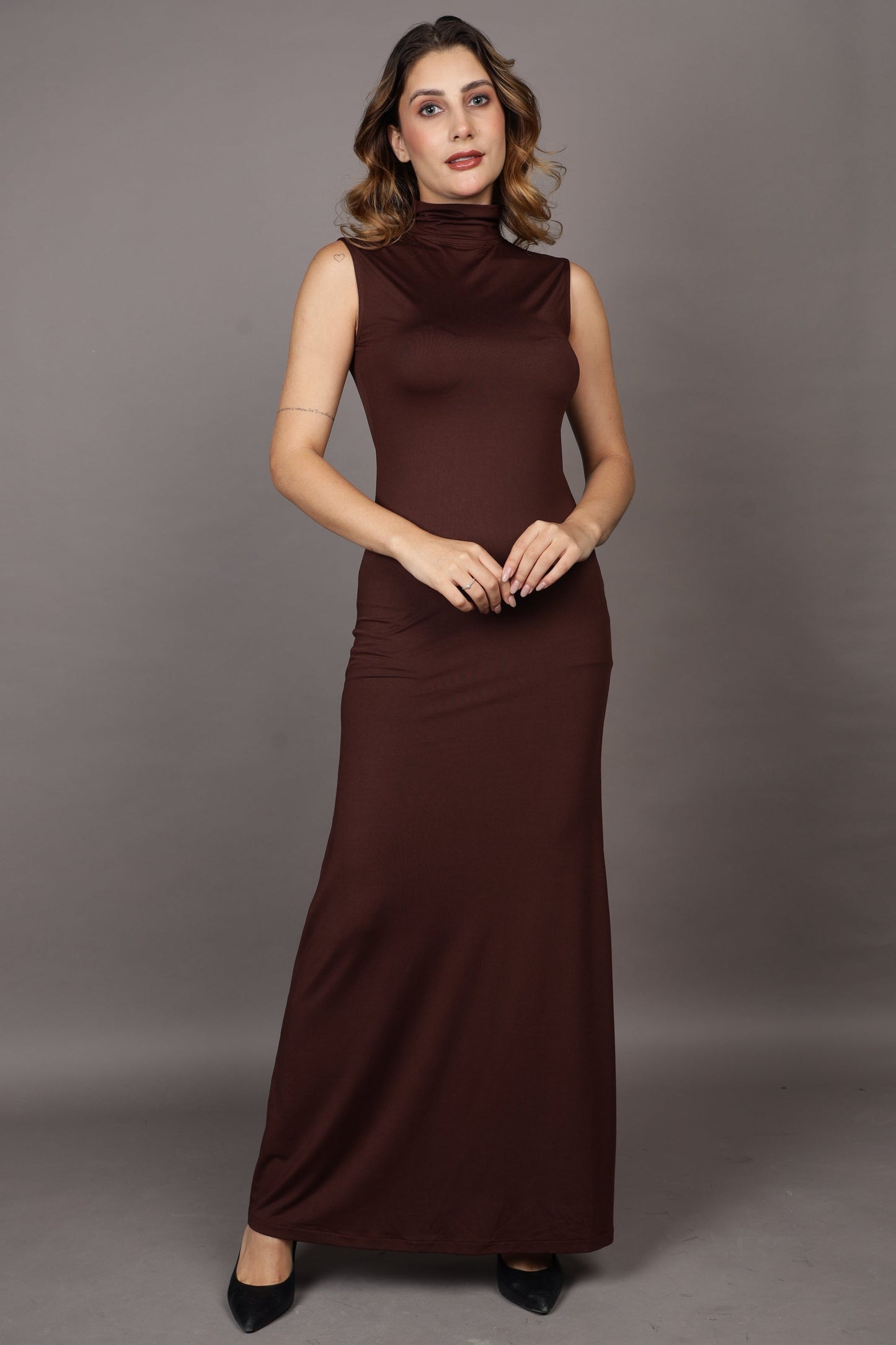 Coffee Casual Dress