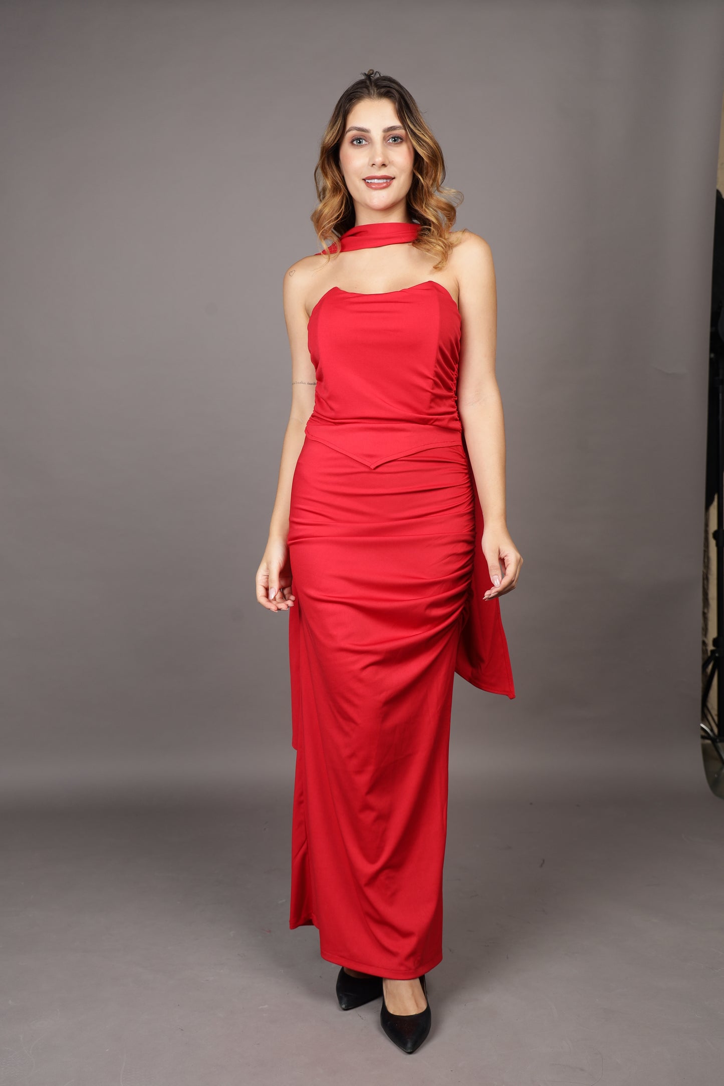 Scarlet Statement dress with stole