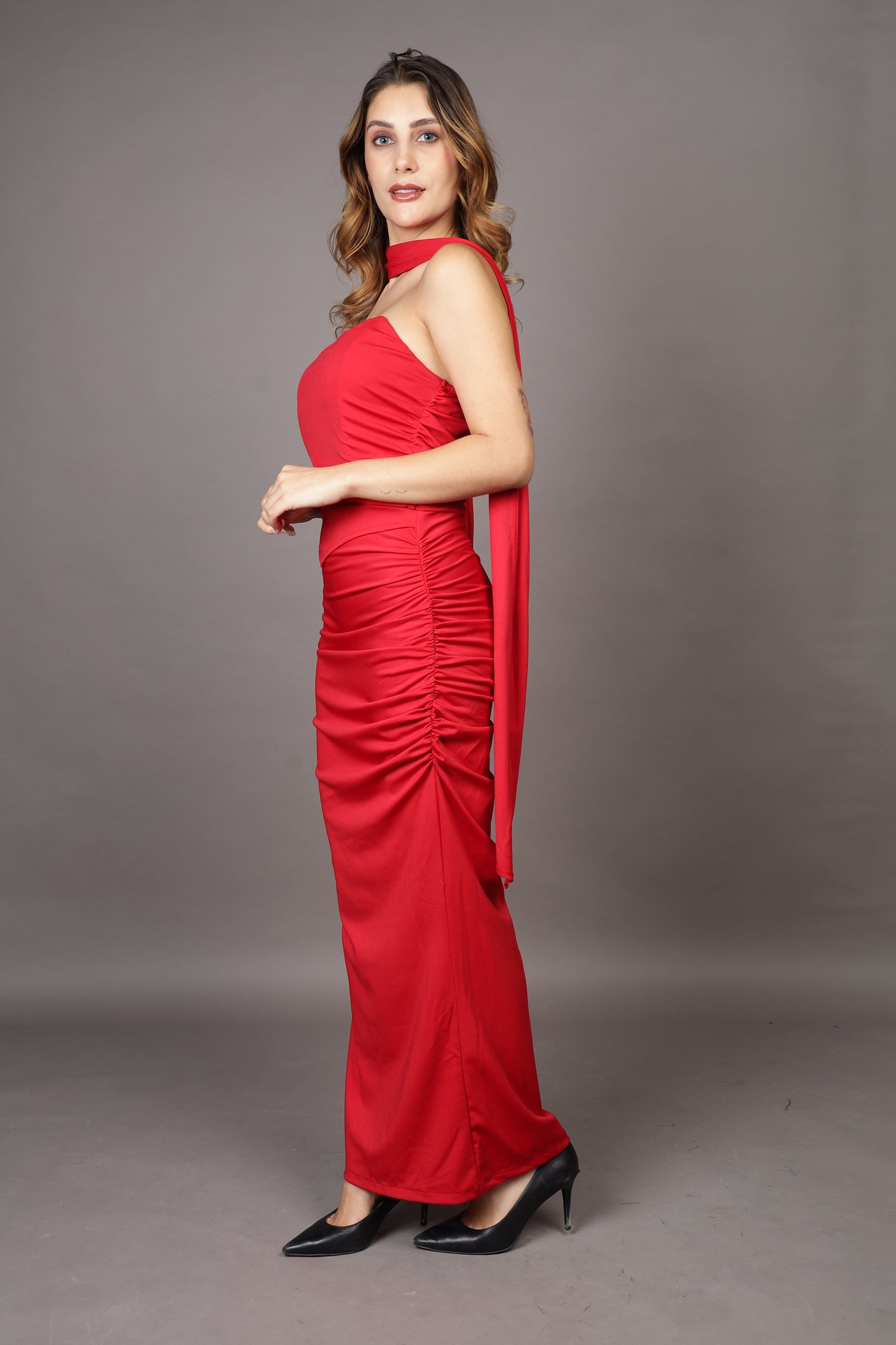 Scarlet Statement dress with stole