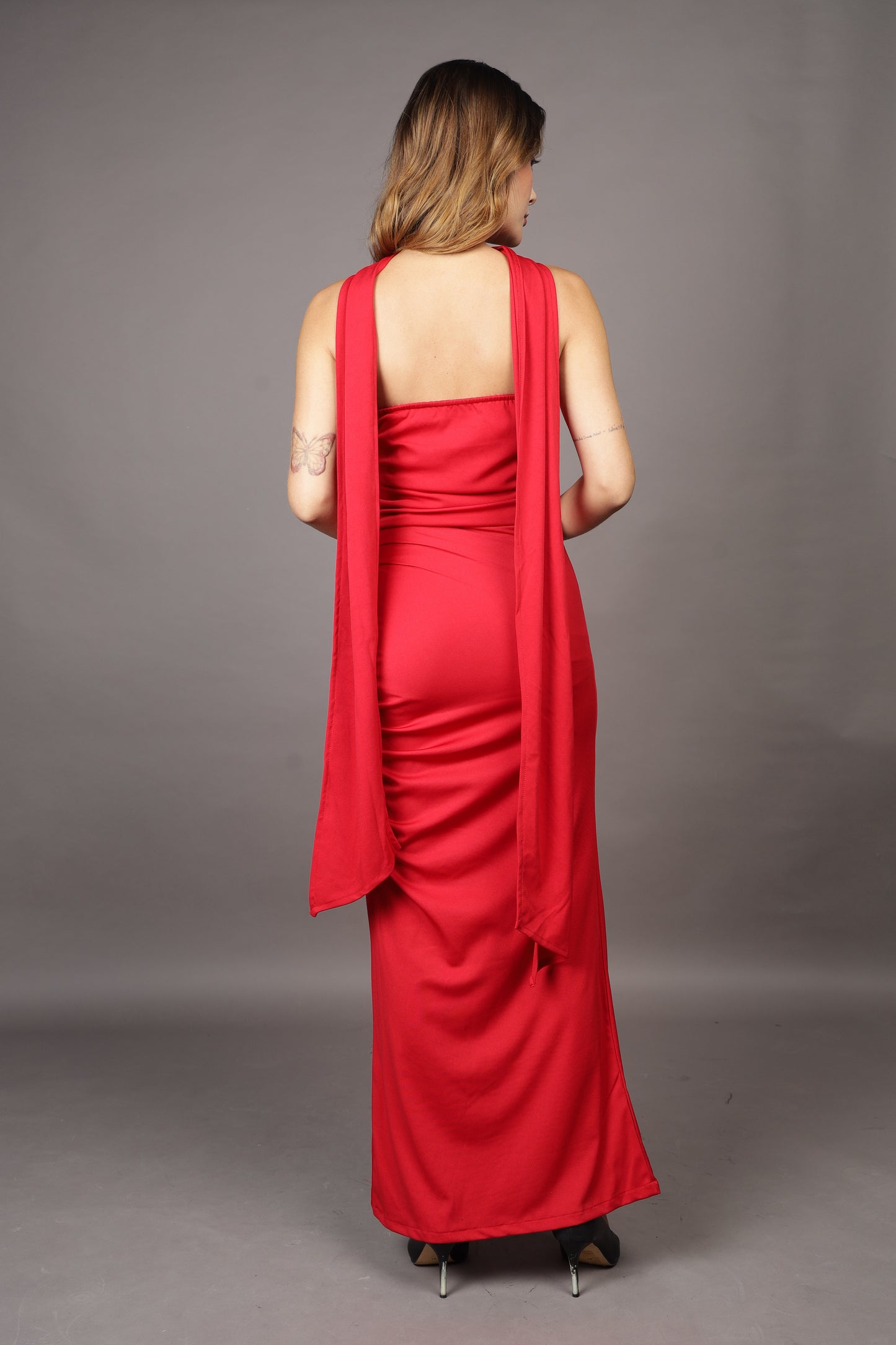 Scarlet Statement dress with stole
