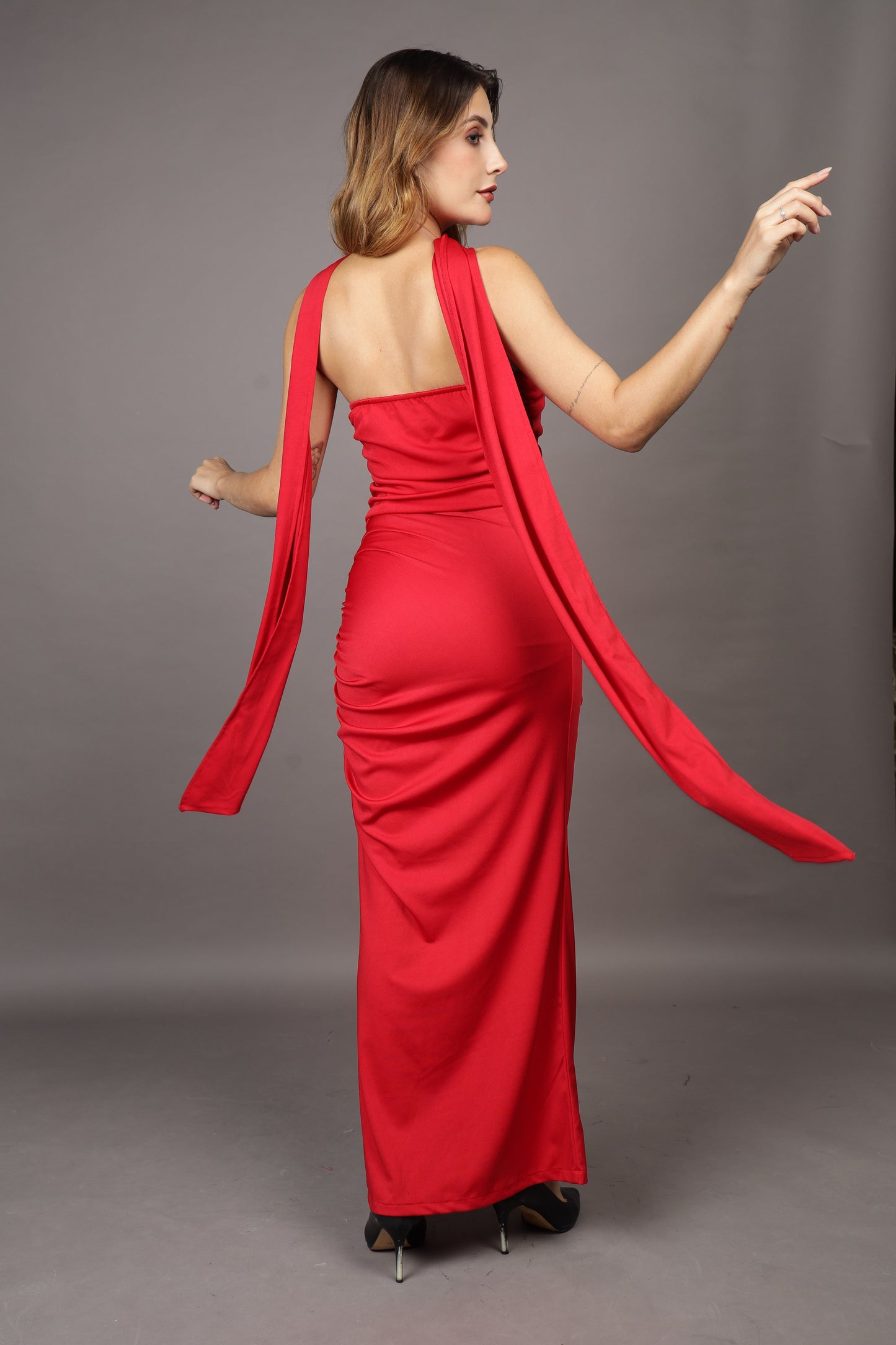 Scarlet Statement dress with stole