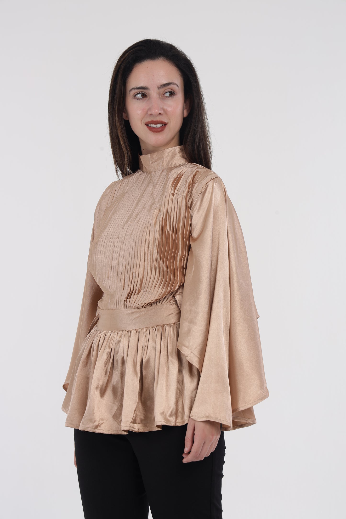 Champagne pleated top