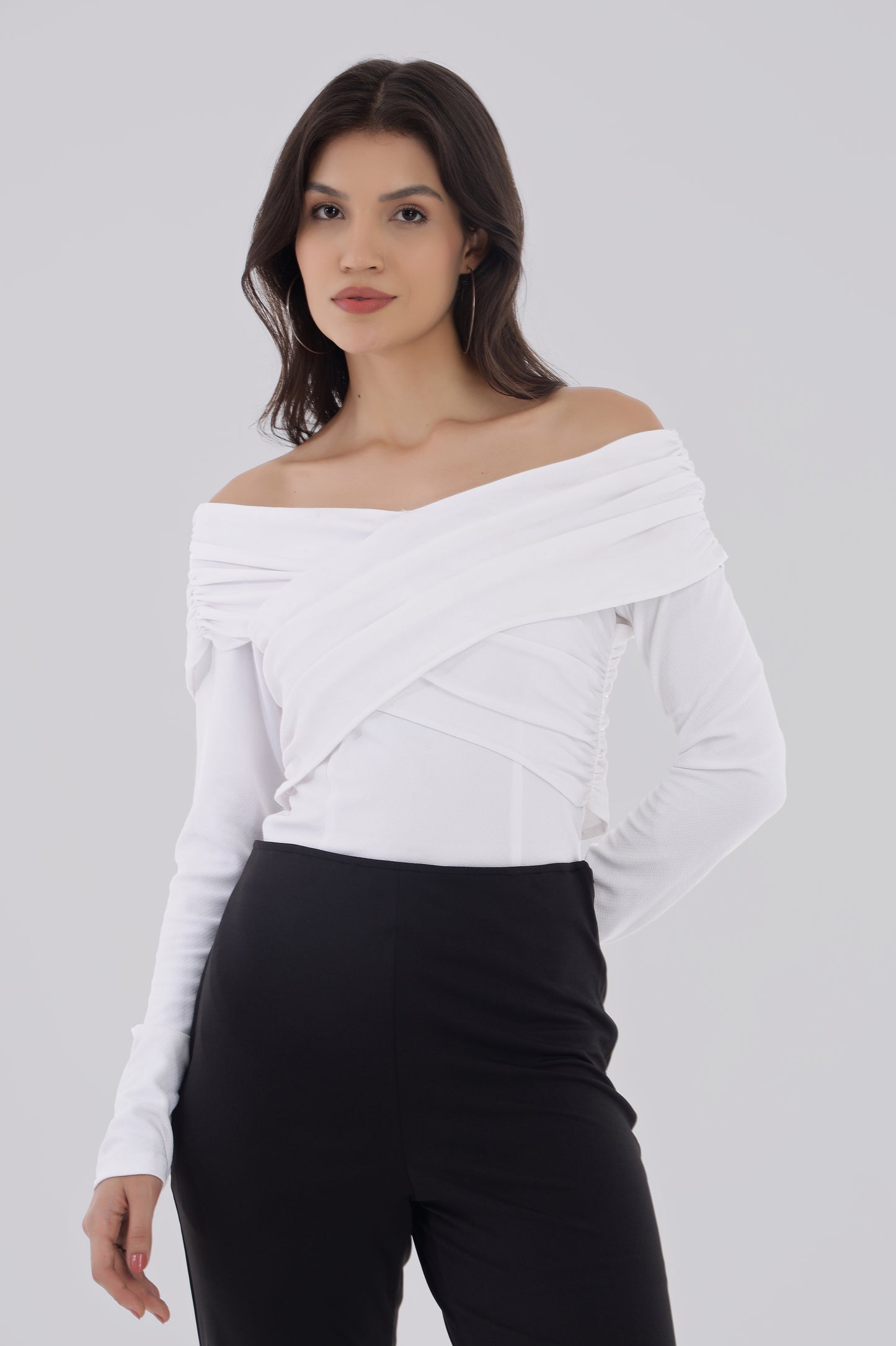 White Off Shoulder Top