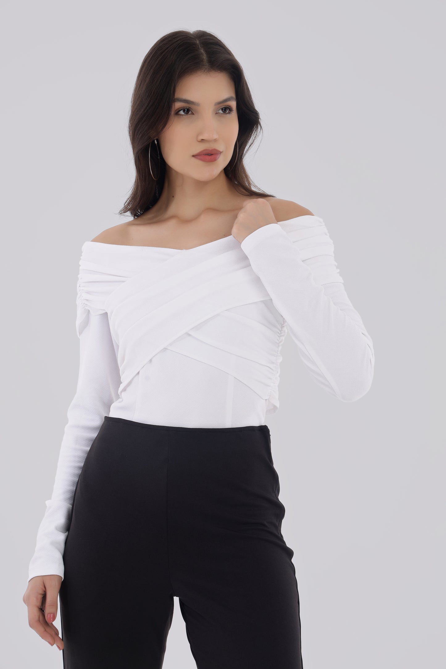 White Off Shoulder Top