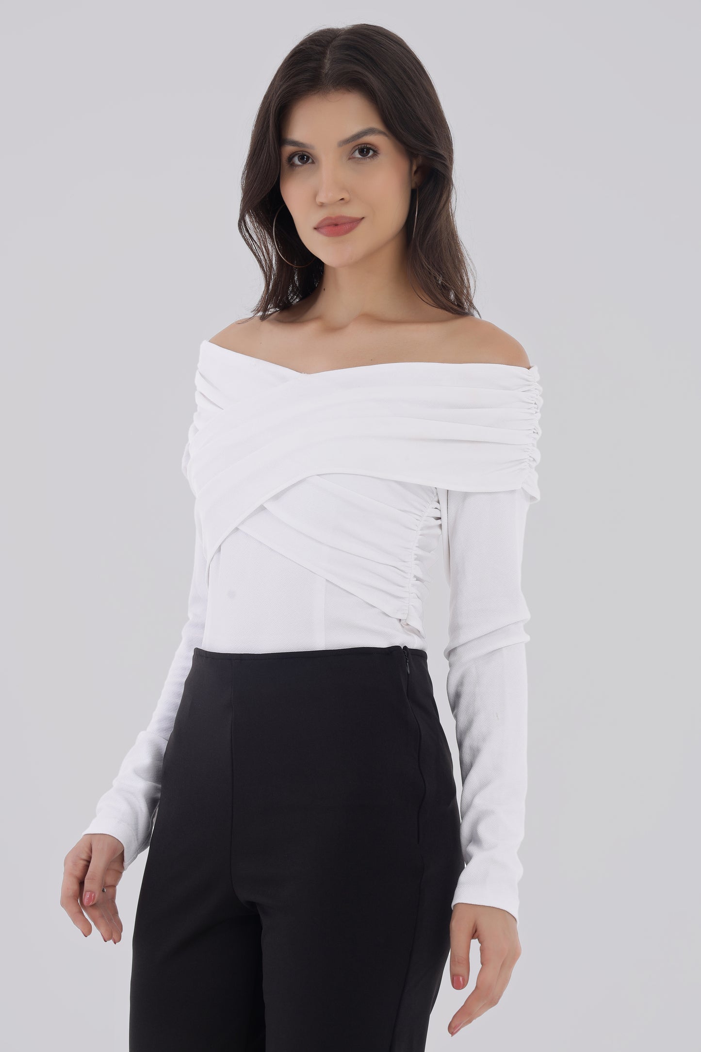 White Off Shoulder Top