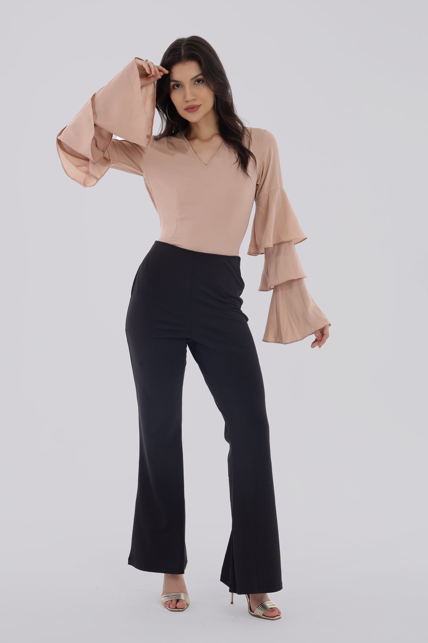 Beige Summercool Layer Sleeve Top
