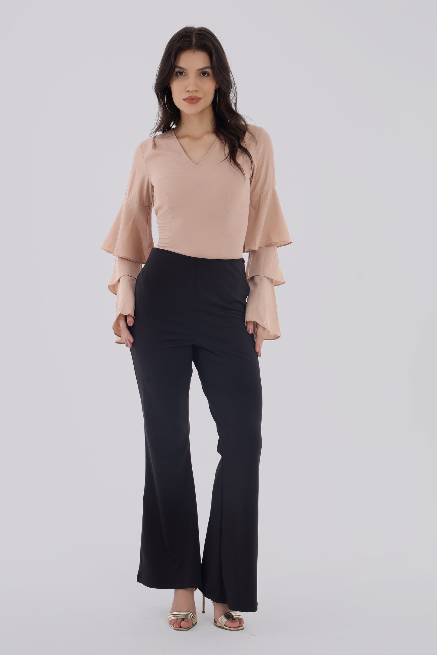 Beige Summercool Layer Sleeve Top