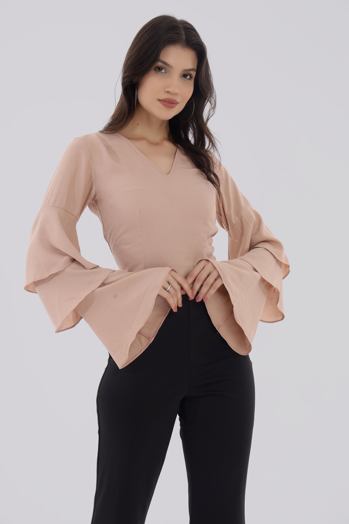 Beige Summercool Layer Sleeve Top