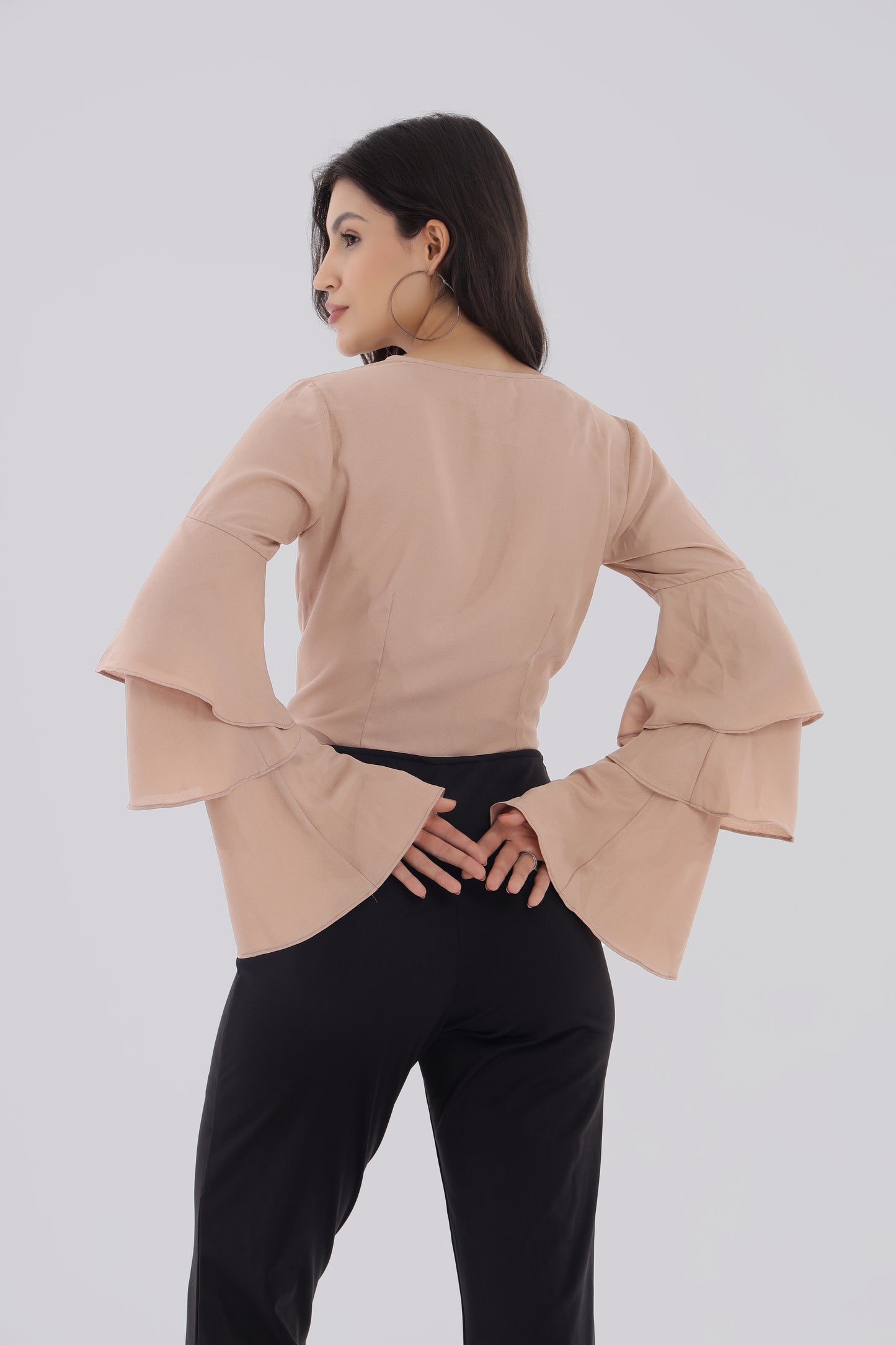 Beige Summercool Layer Sleeve Top