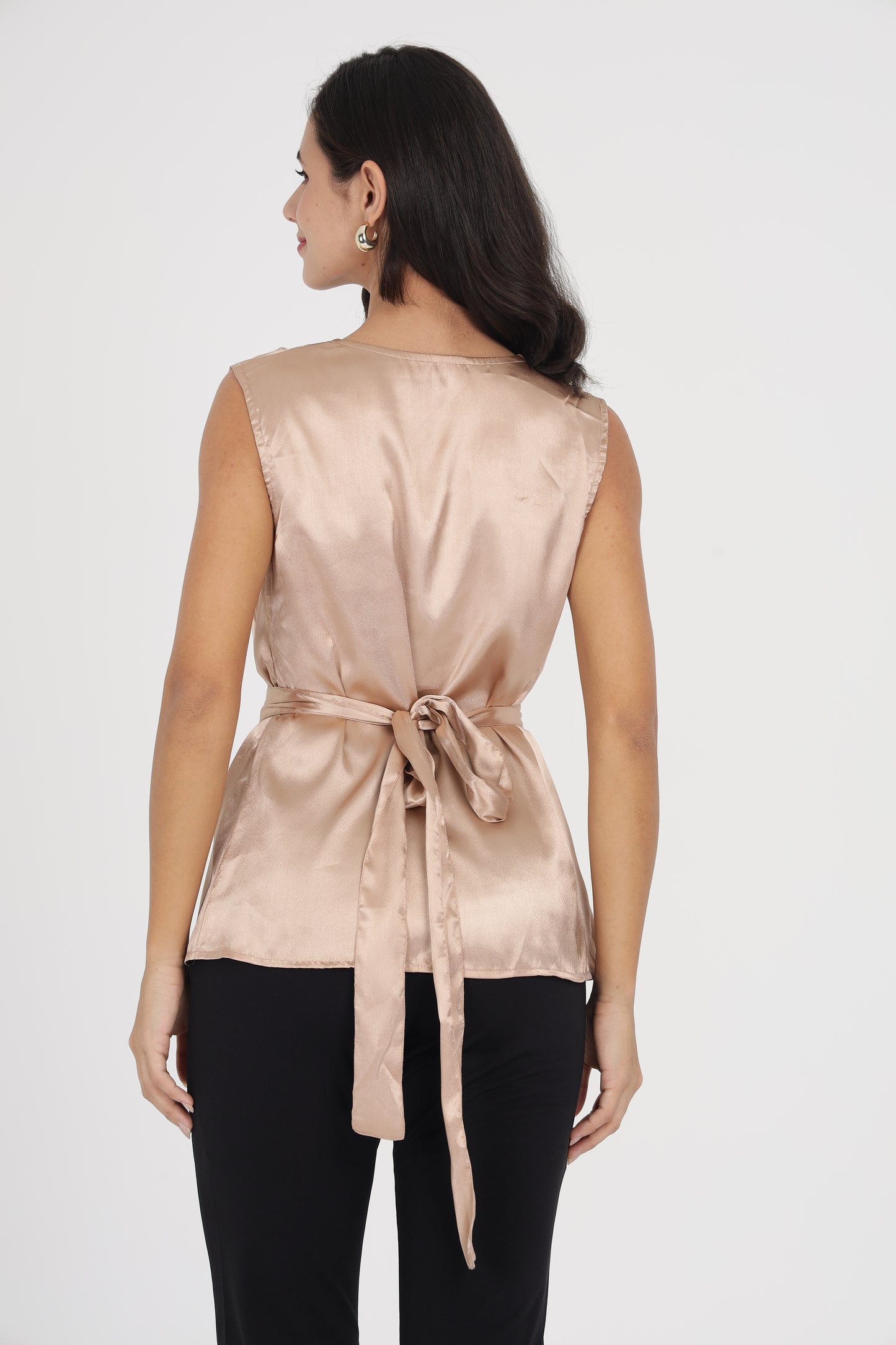 Cowl Neck Satin Shirt 2