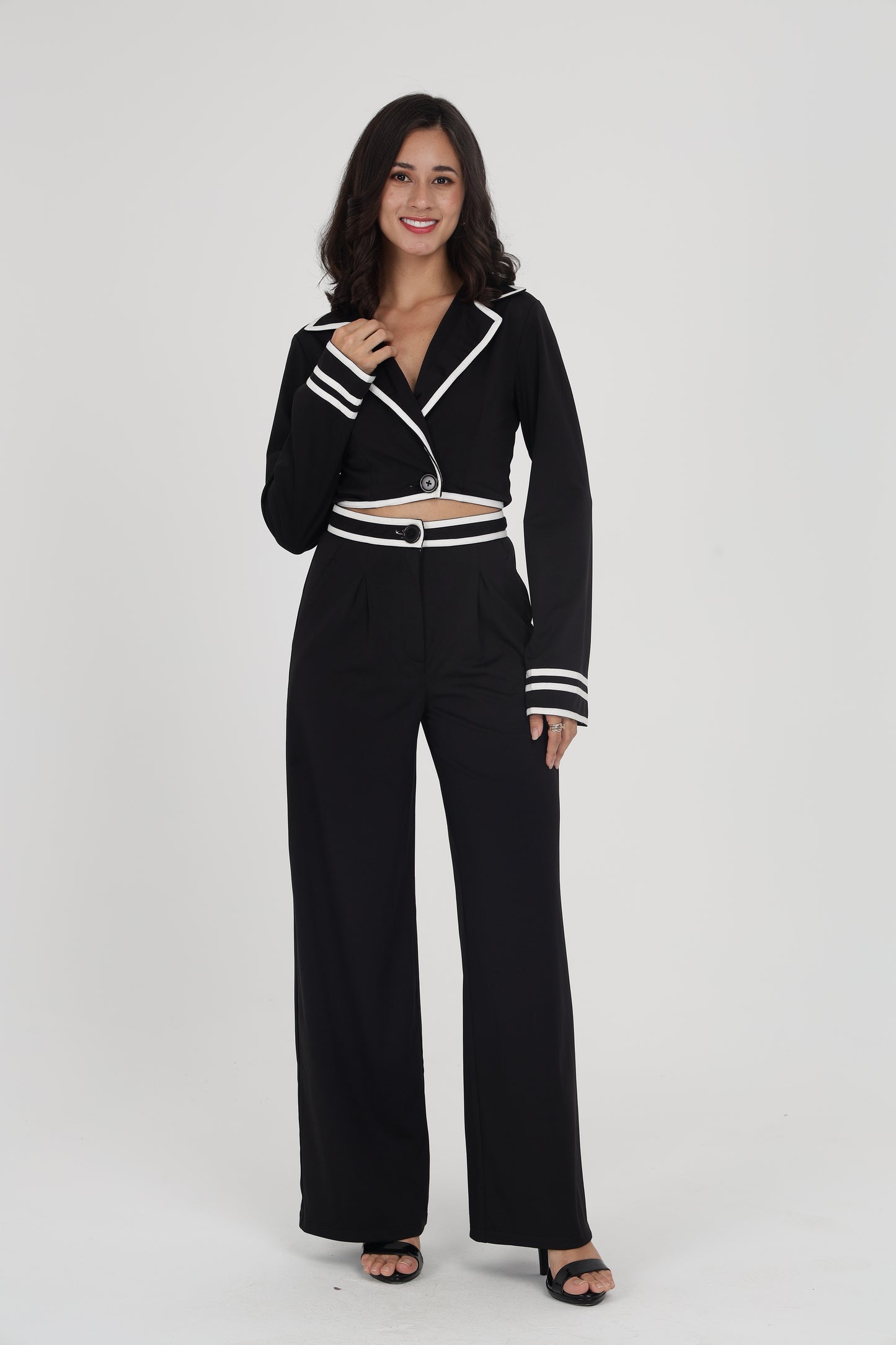 B&W Tailored Co-ord Set