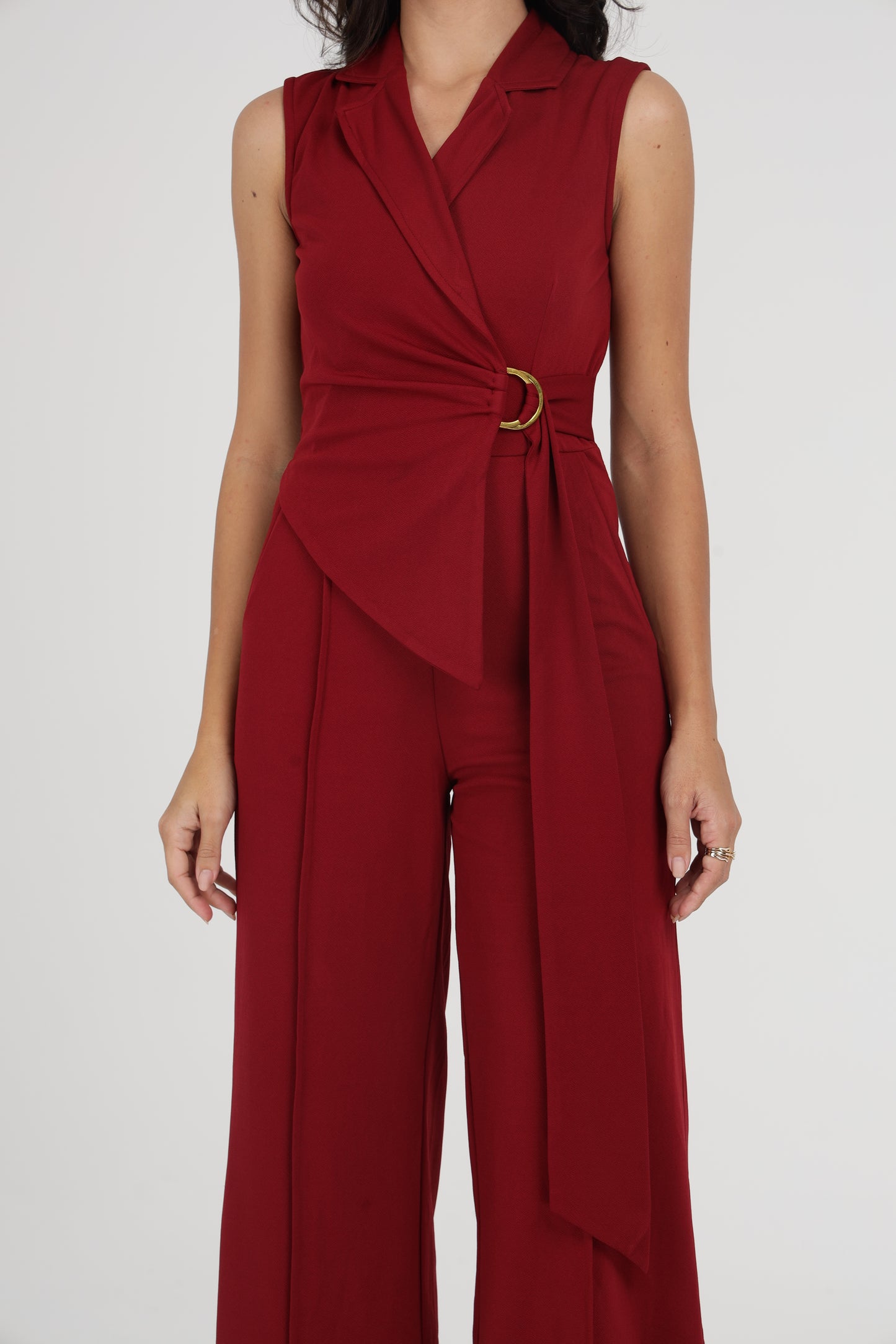 Chic Maroon Jumpsuit