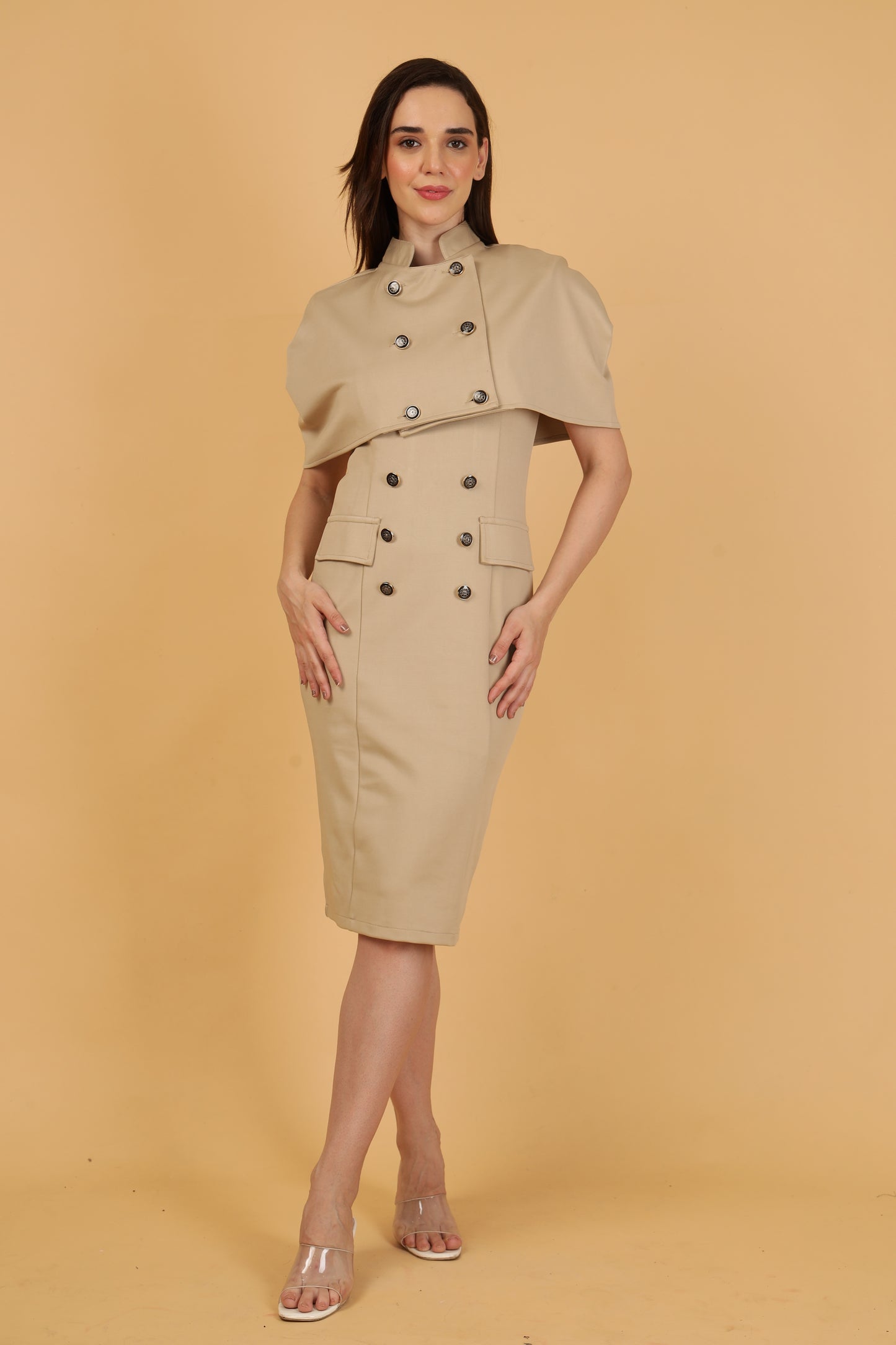 Beige Jacket dress