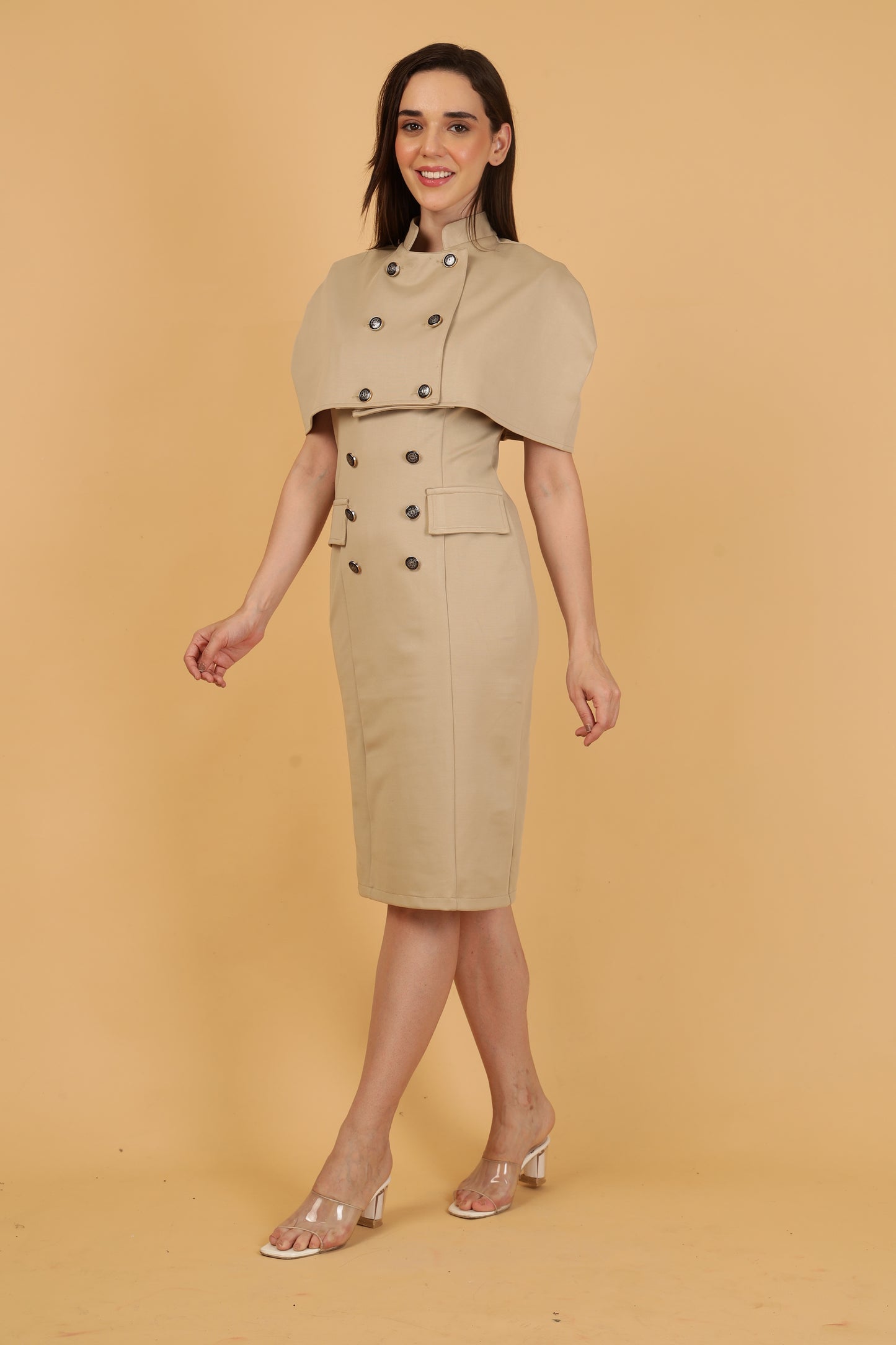 Beige Jacket dress