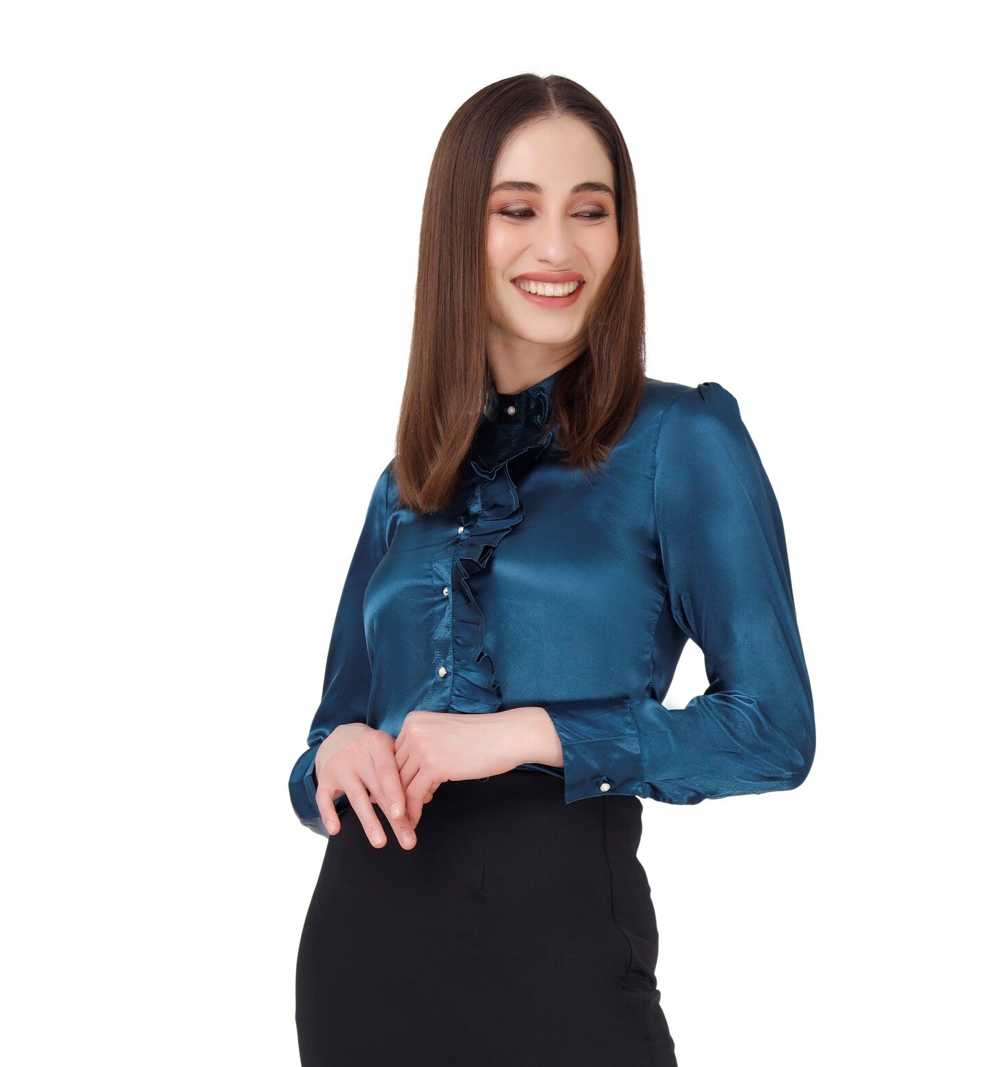 Satin Frill Shirt