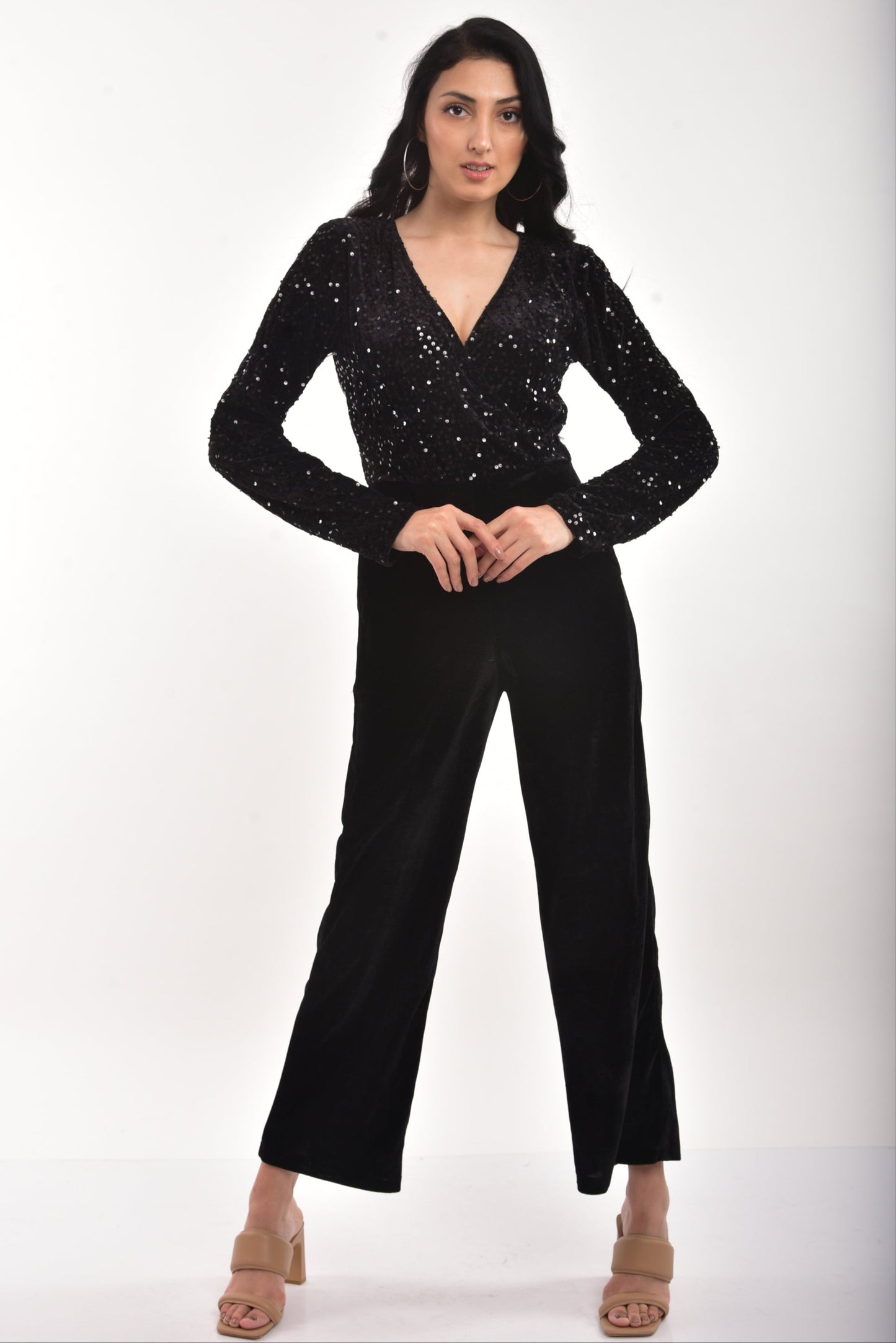 Black Sequin Jumpsuit