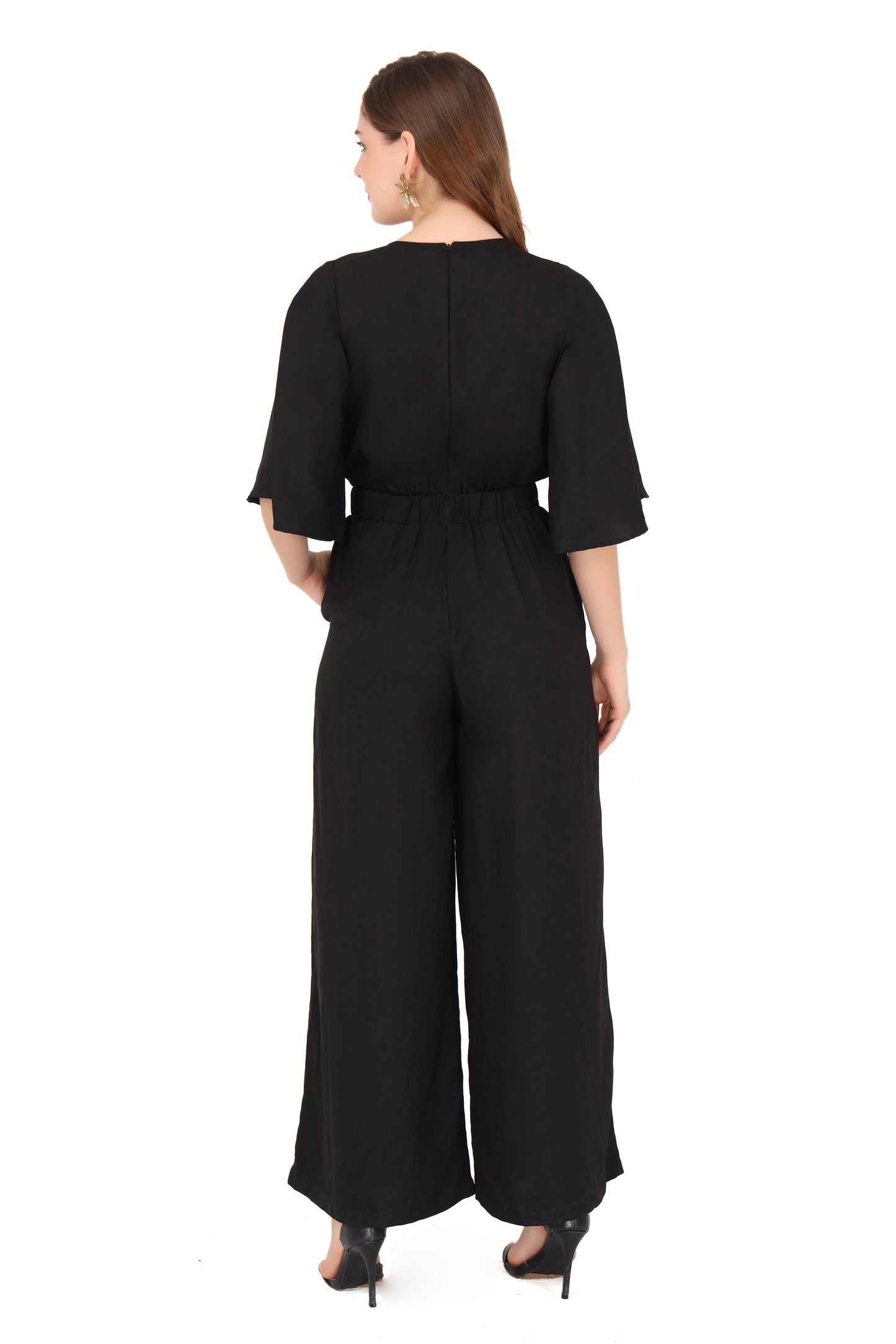 Black Straight Katdana Jumpsuit