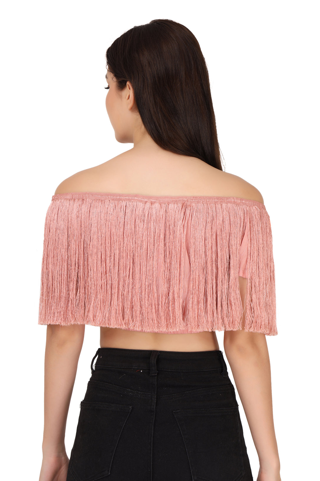 Off shoulder Fringe top