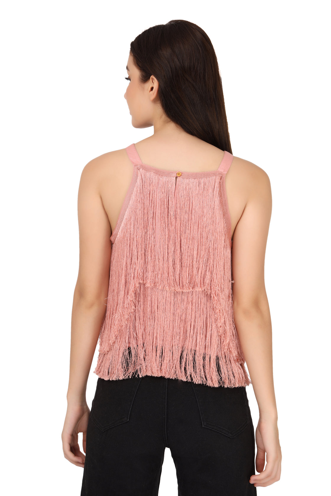 Halter Neck Fringe Top