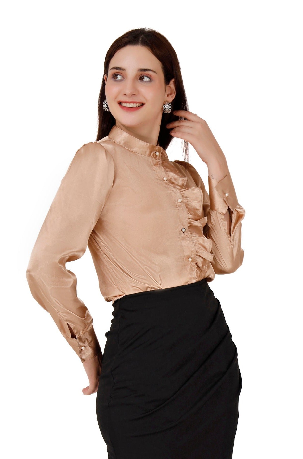 Satin Frill Shirt