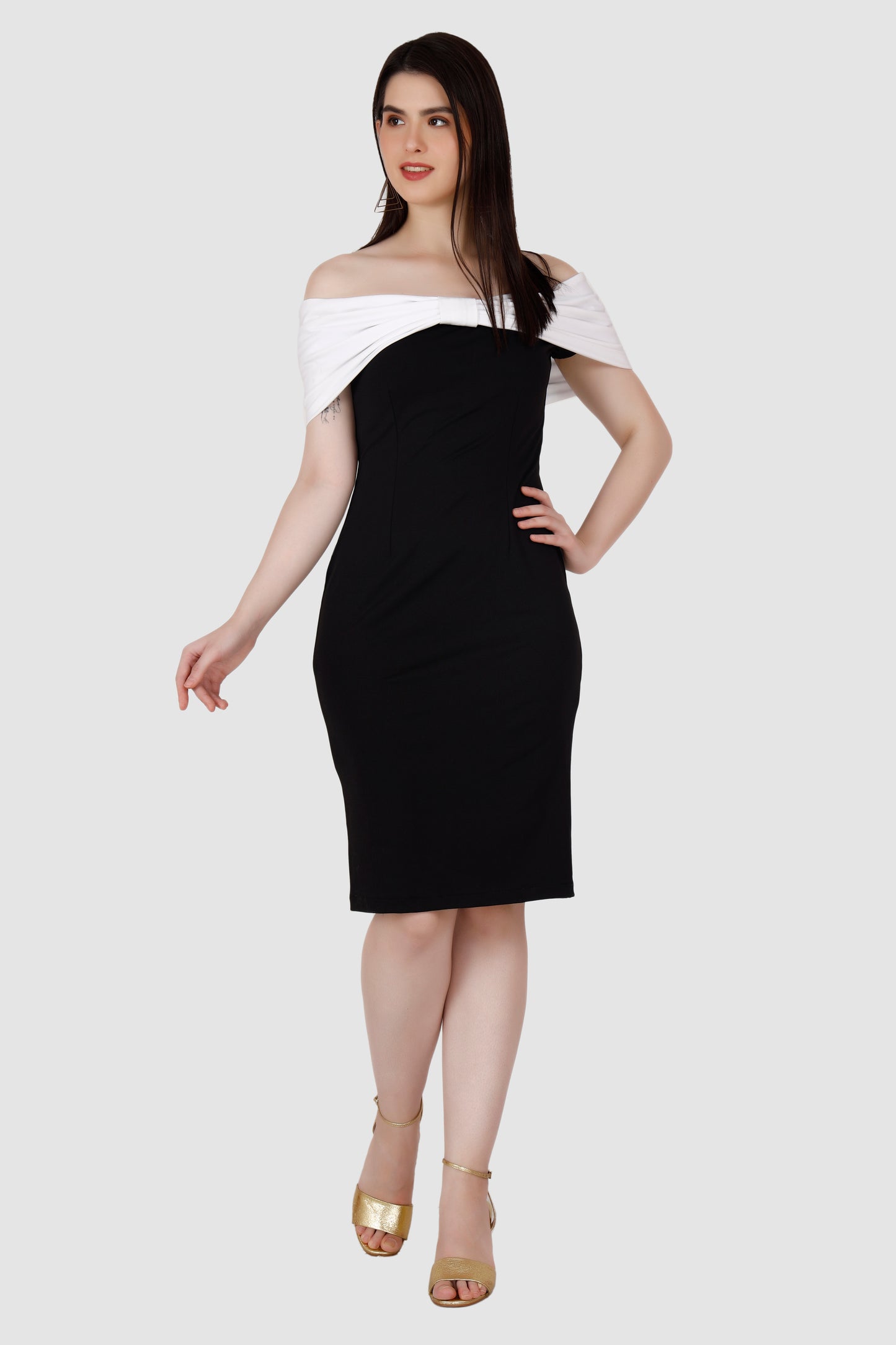 Black and white Bow Dress