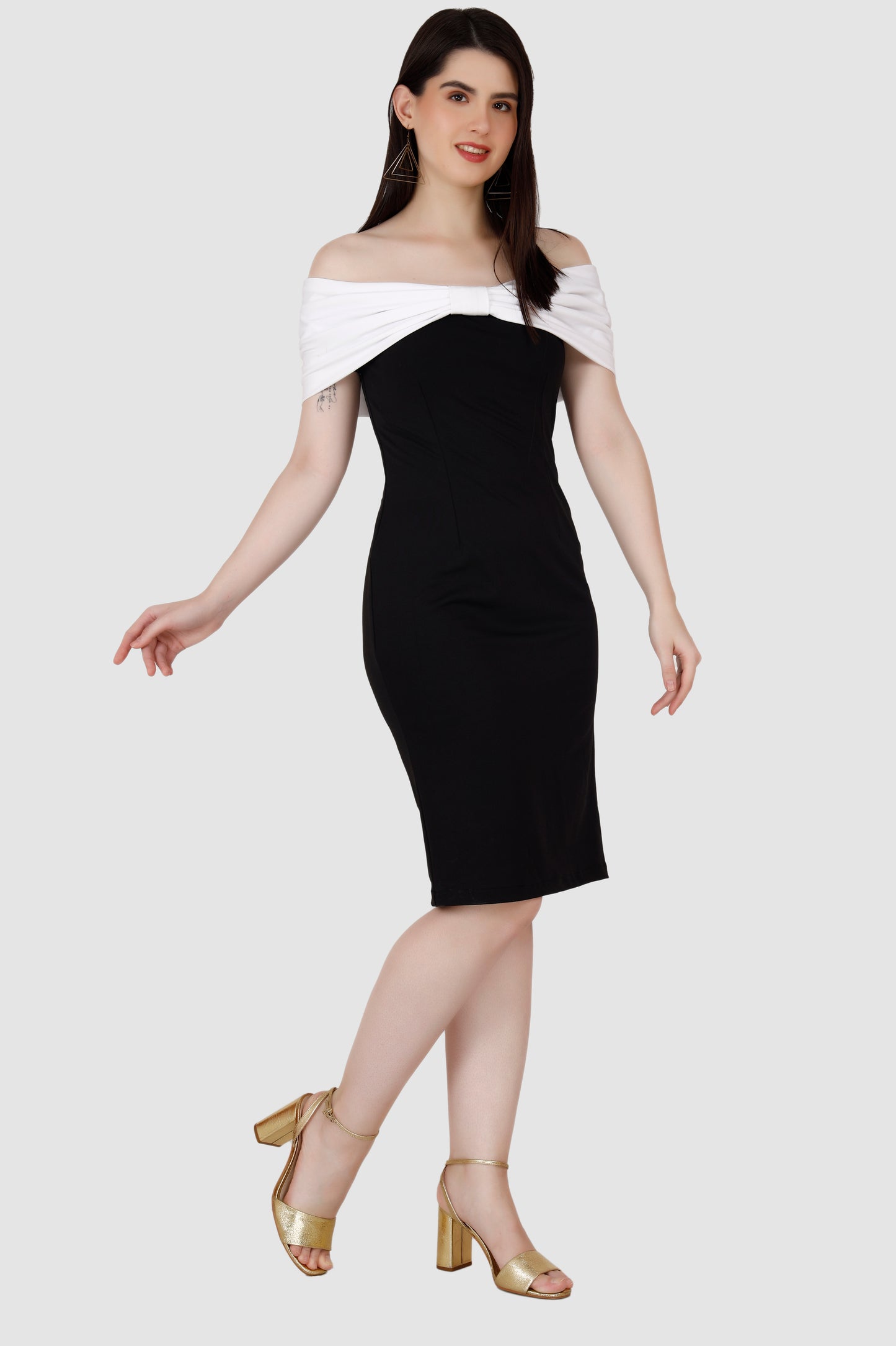 Black and white Bow Dress