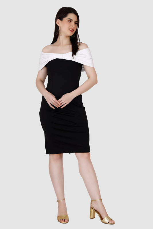 Black and white Bow Dress