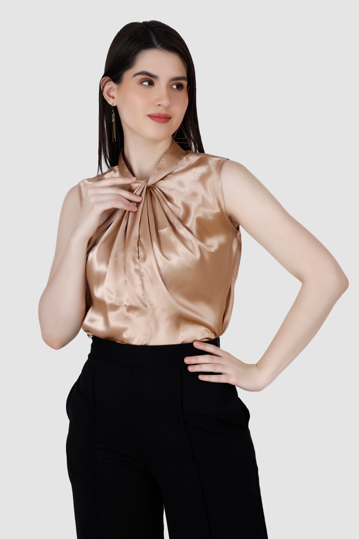 Satin Knot top