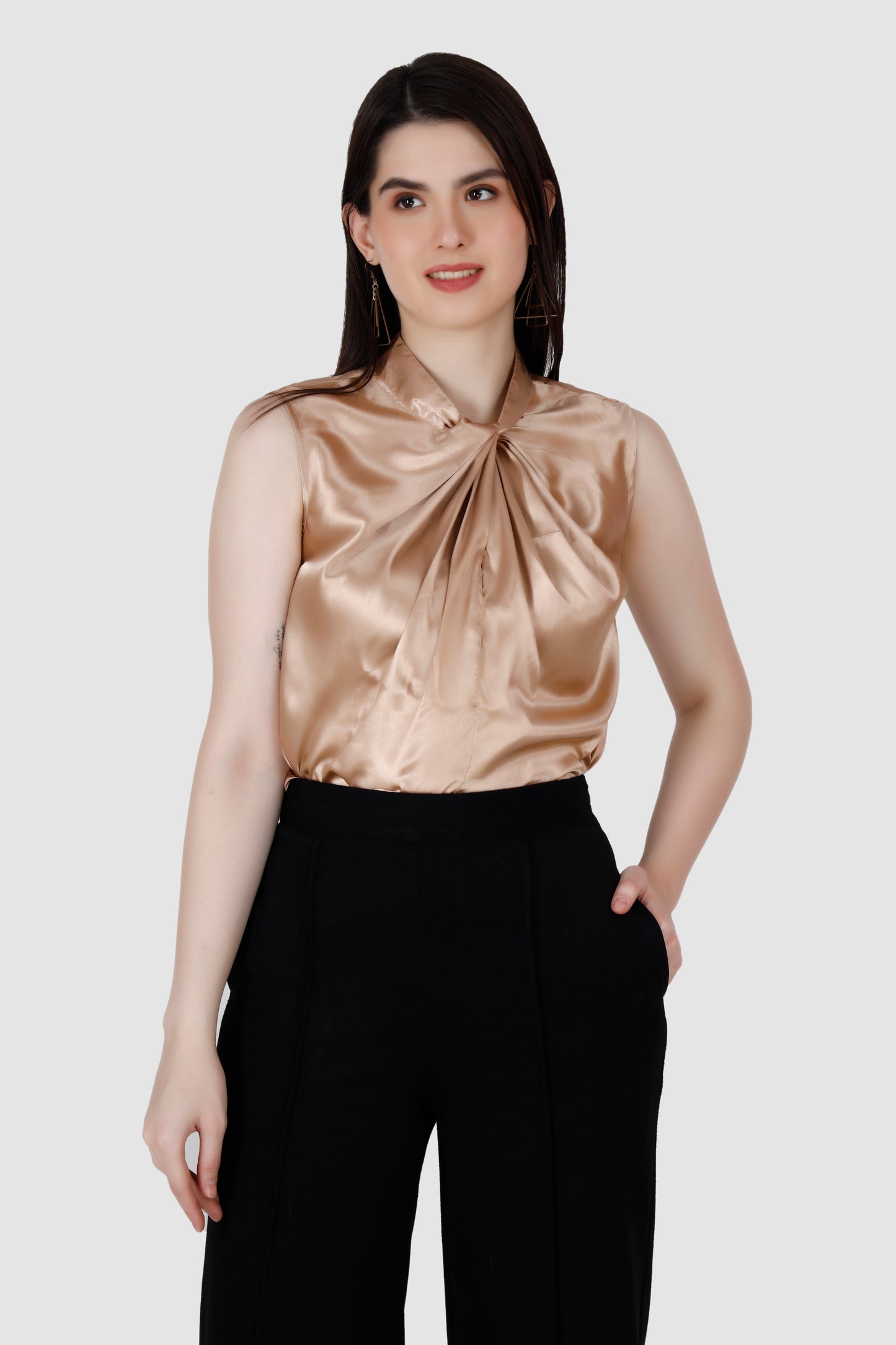 Satin Knot top