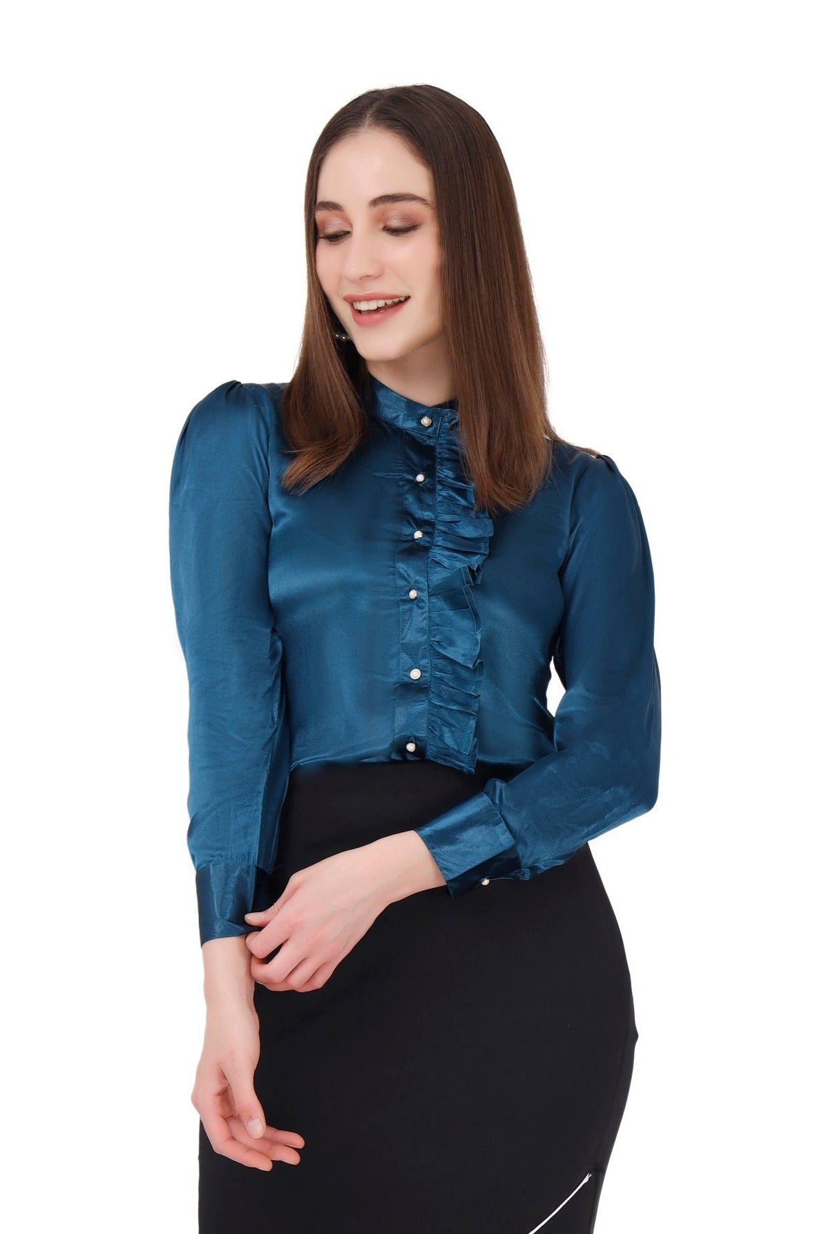 Satin Frill Shirt