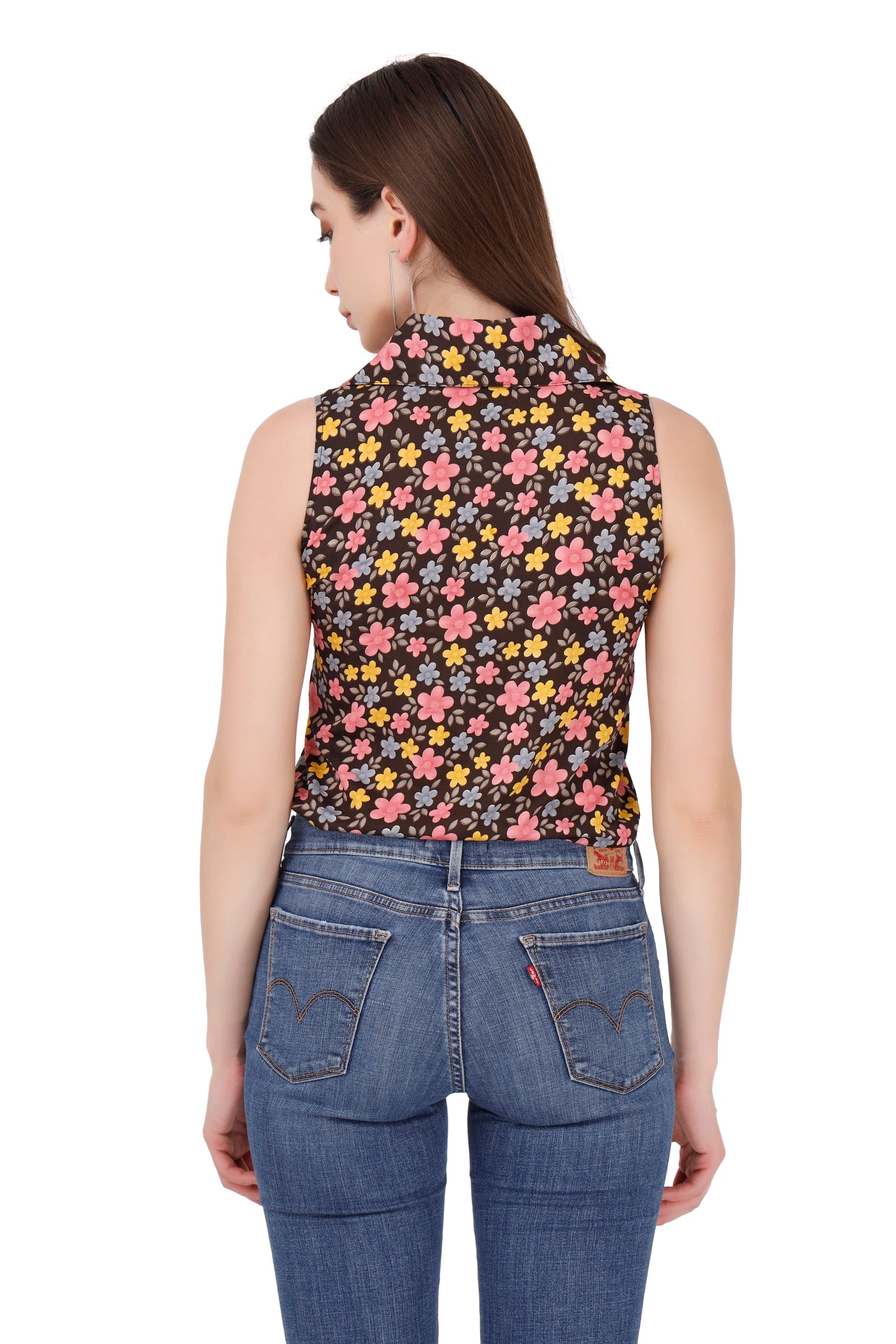 Printed Sleeveless Shirt