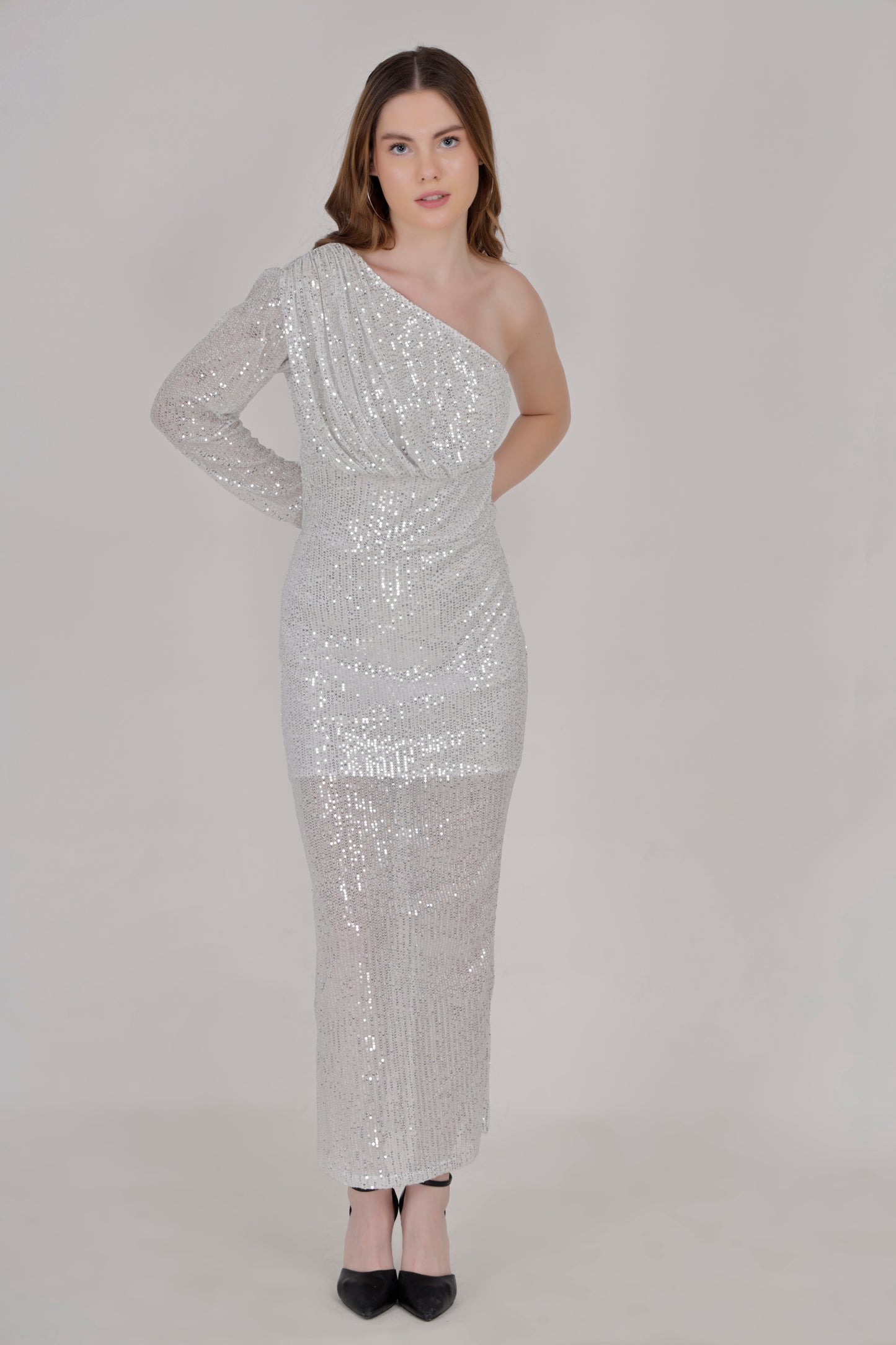 White sequin Dress