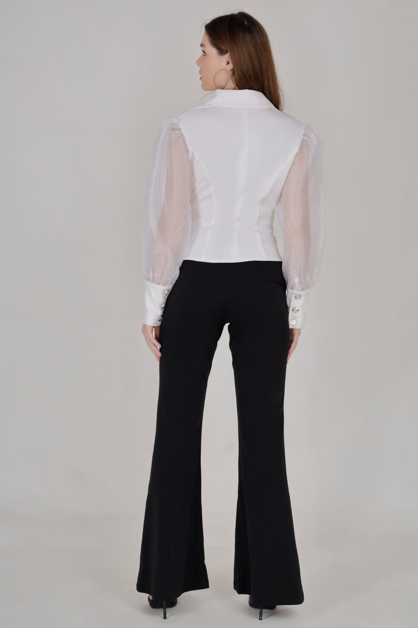 Snow White Organza Sleeve Top