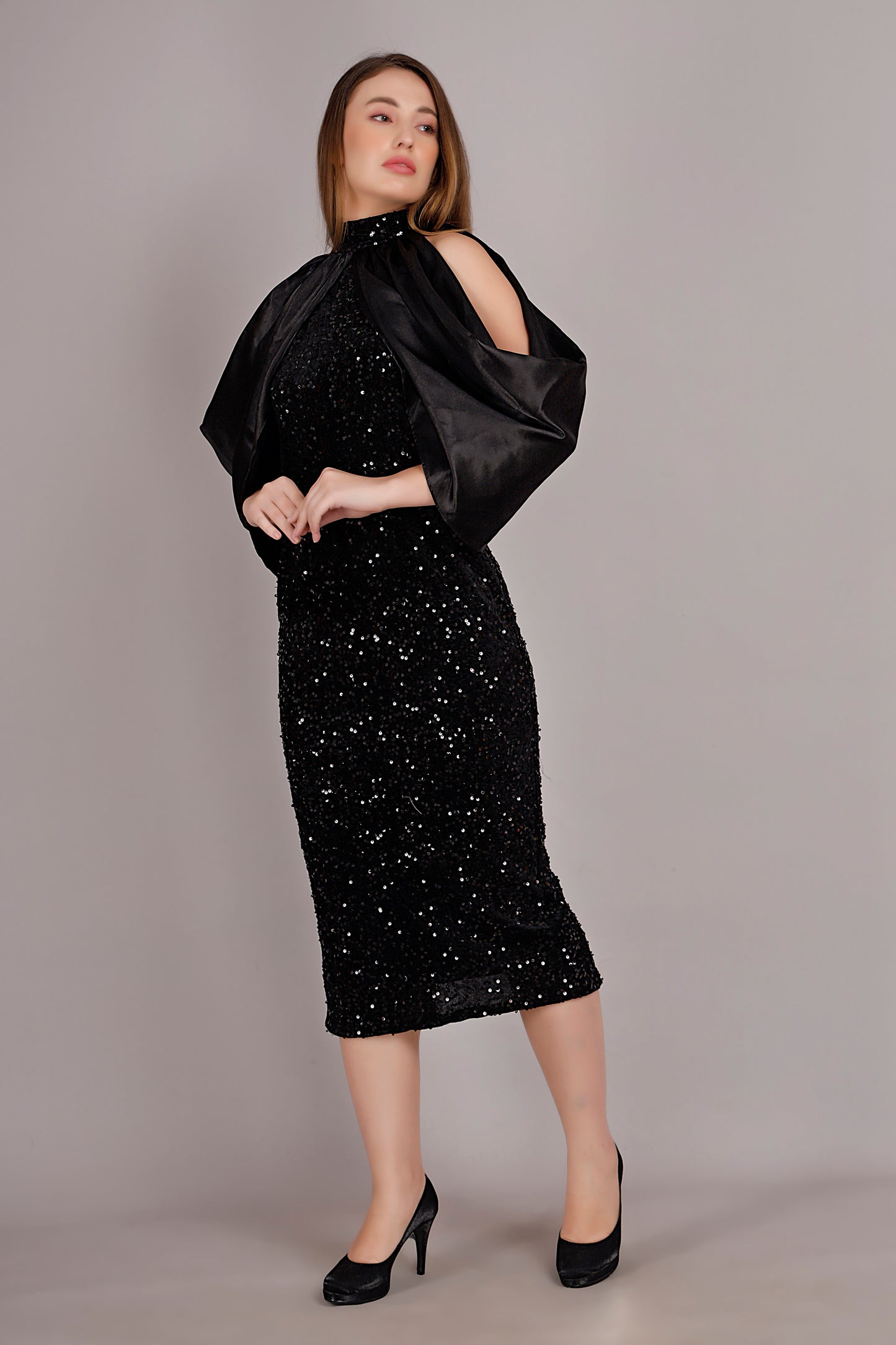 Midnight Black Sequin Dress