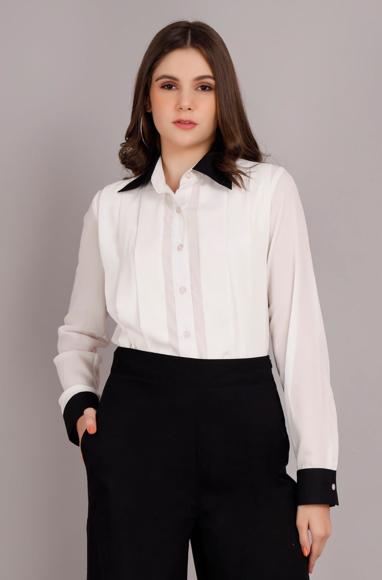 Black Collar Shirt