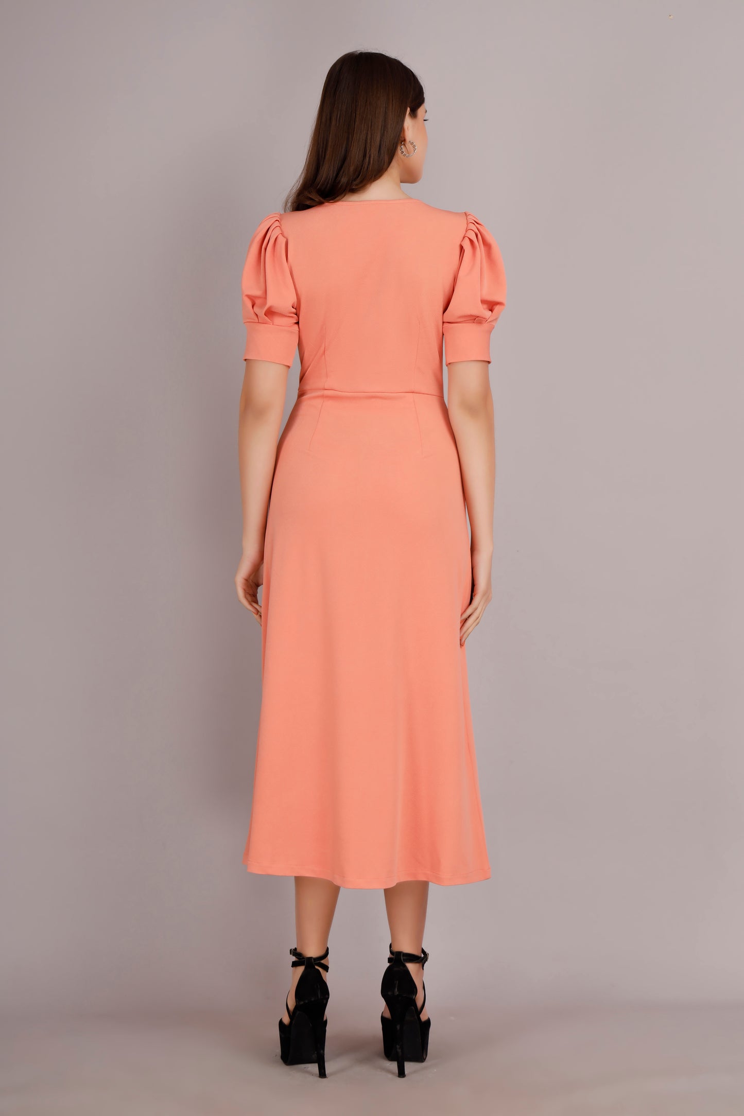 Pink knee length dress