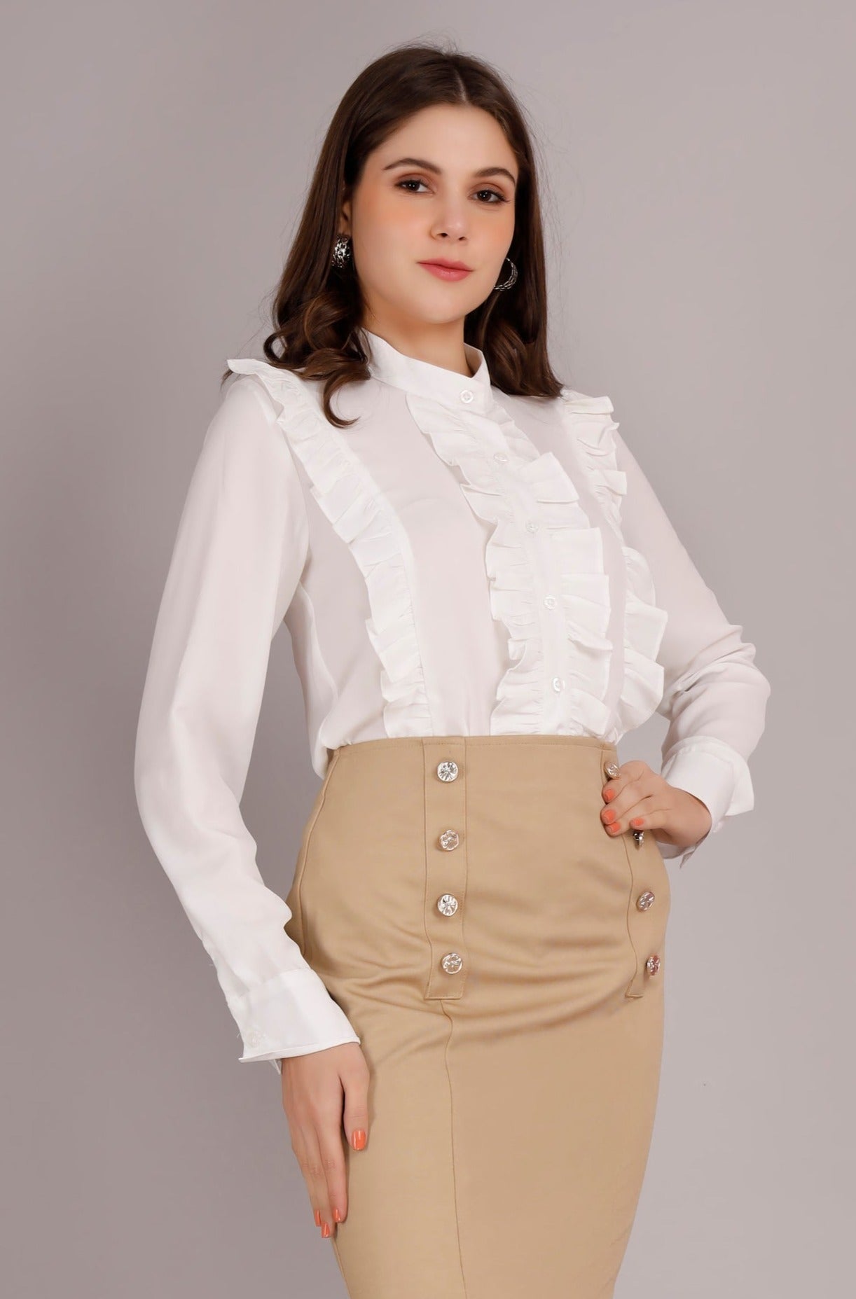 White Frill Shirt