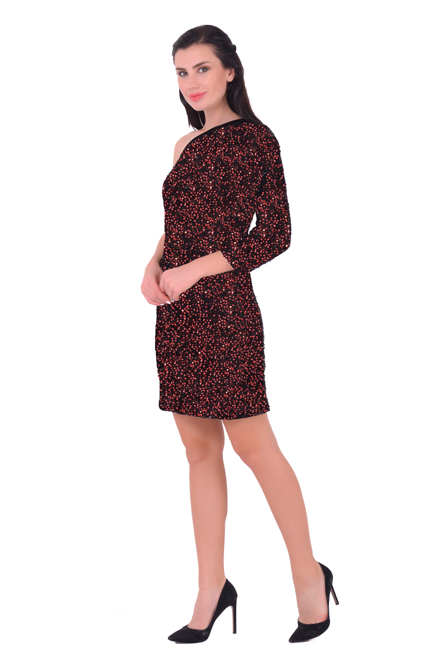 One Shoulder Sequin dress