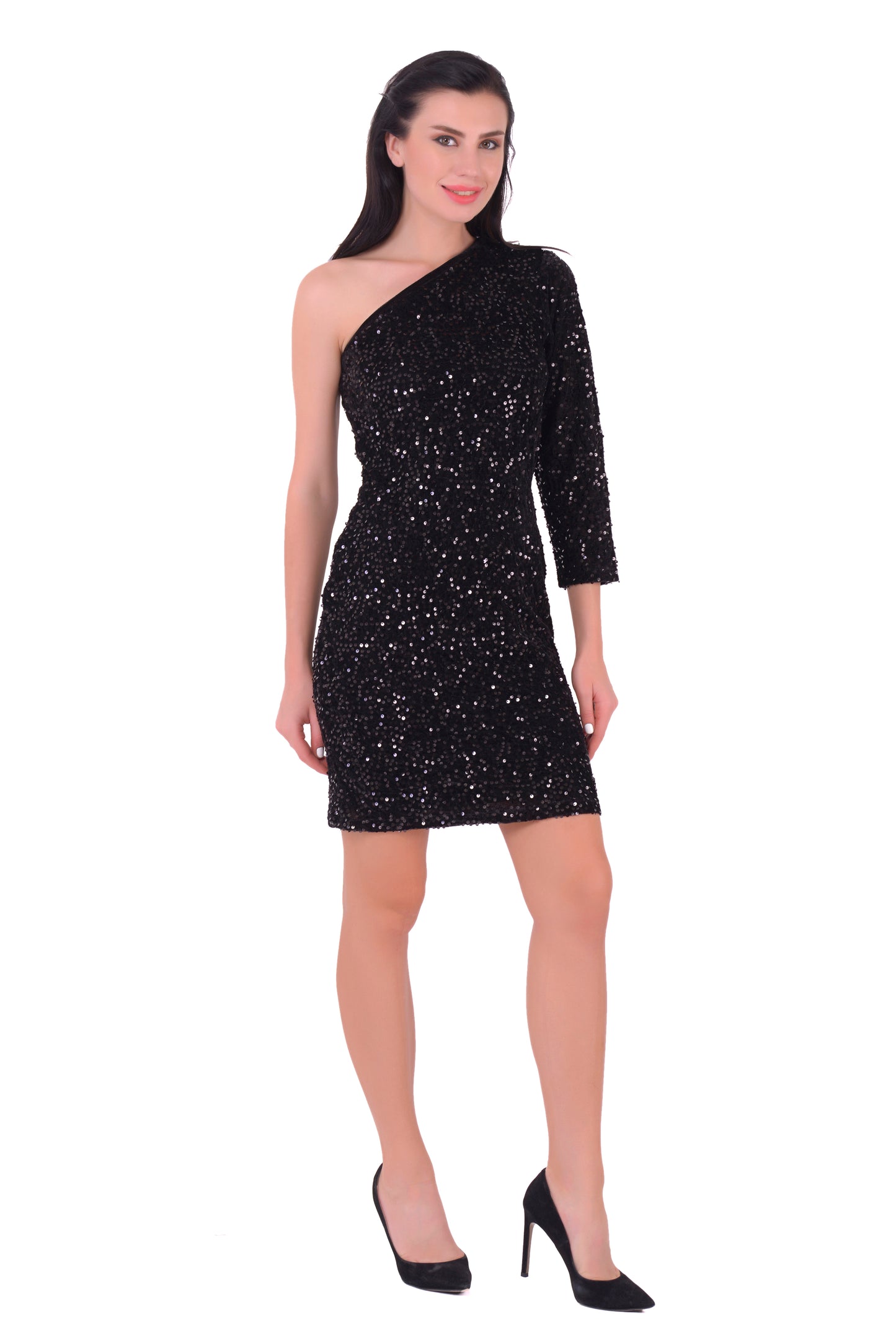 One Shoulder Sequin dress