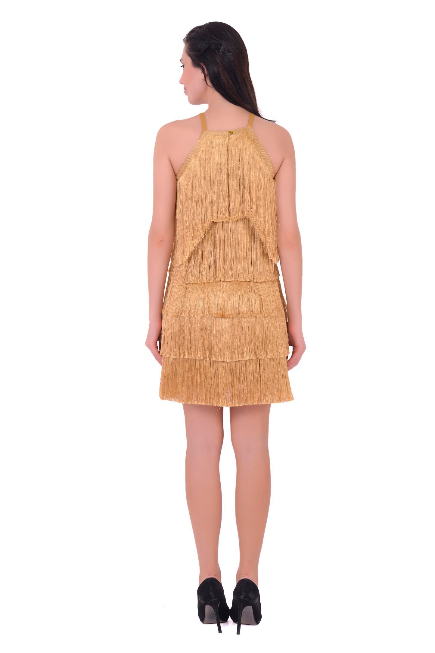 Halter Neck fringe dress