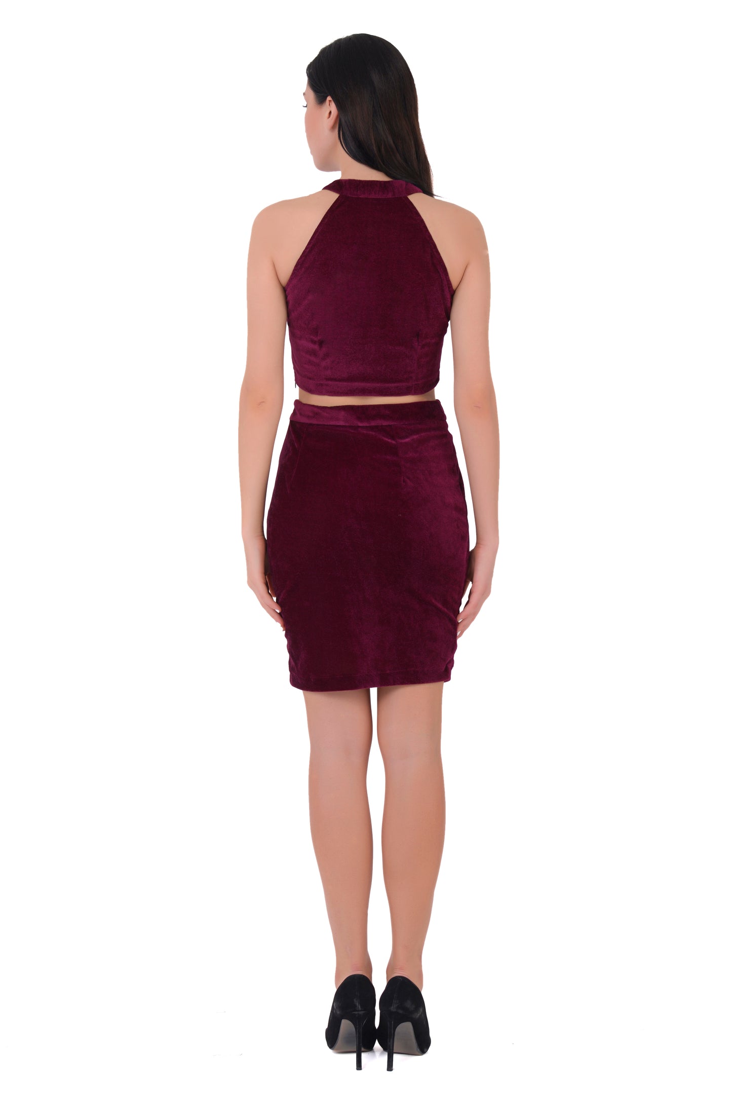 Velvet top and Skirt set