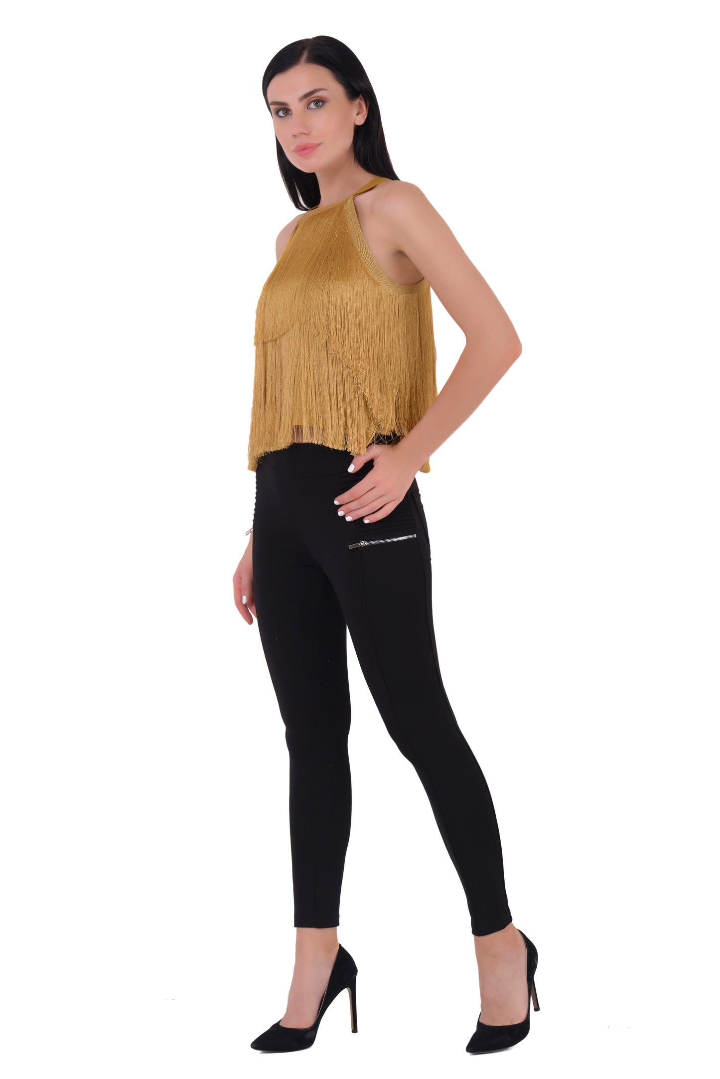 Halter Neck Fringe Top