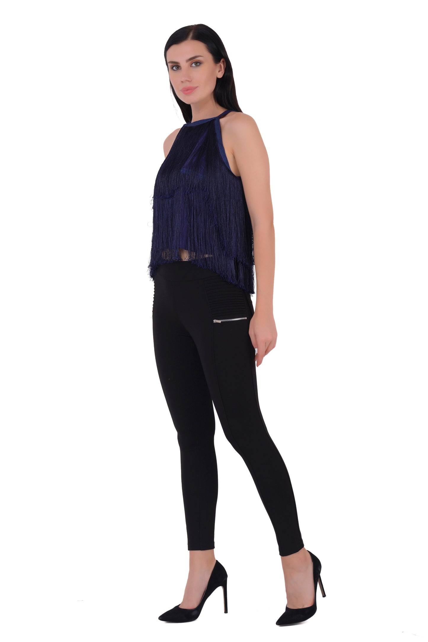 Halter Neck Fringe Top